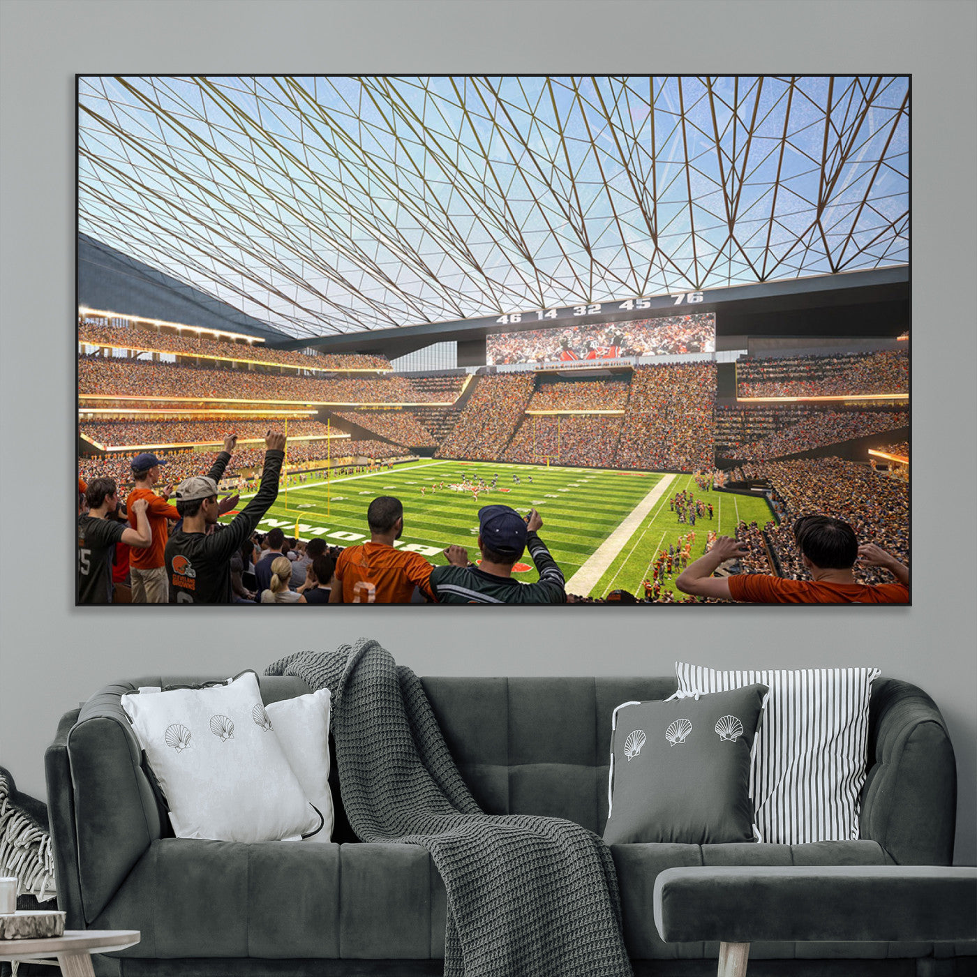 SEG-FC-51X34_Oversize - Cleveland Browns Stadium Wall Art - NFL Football Canvas Print
