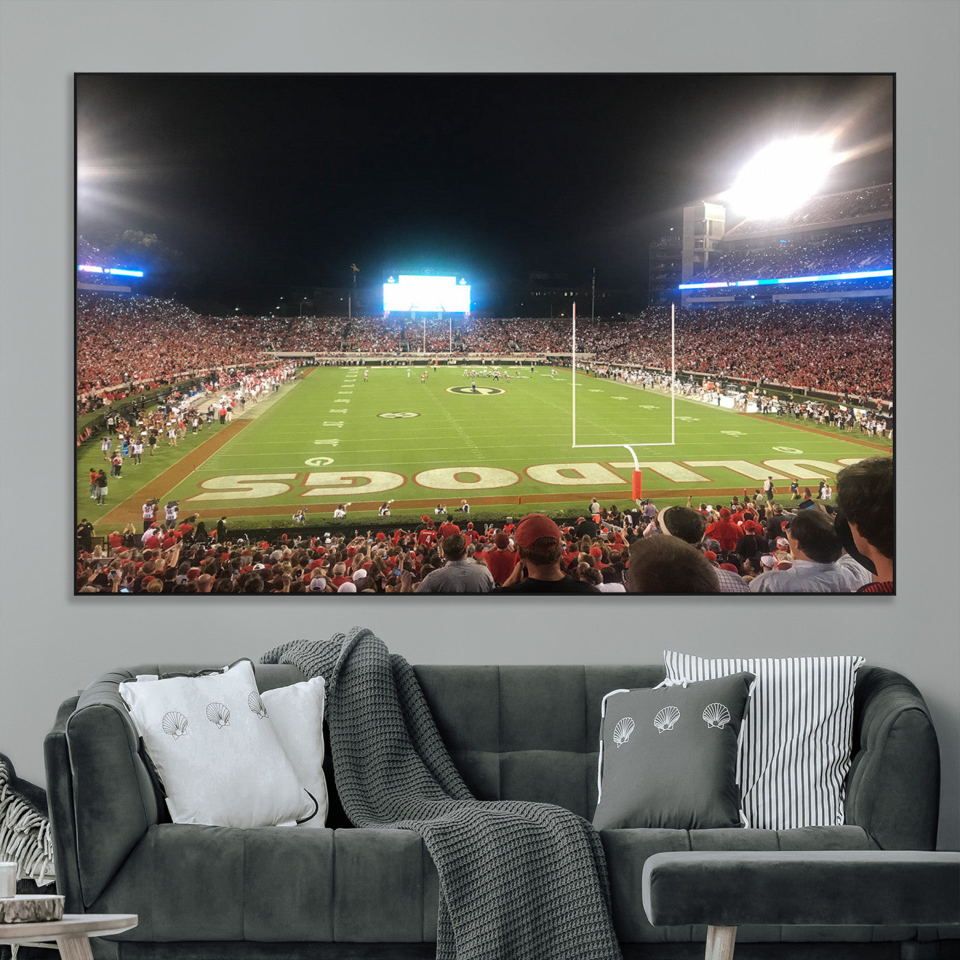 Dooley Stadium Wall Art Print, Sports Arena Canvas Wall Art, Panoramic Stadium Canvas Print, Modern Athletic Field Art Printing