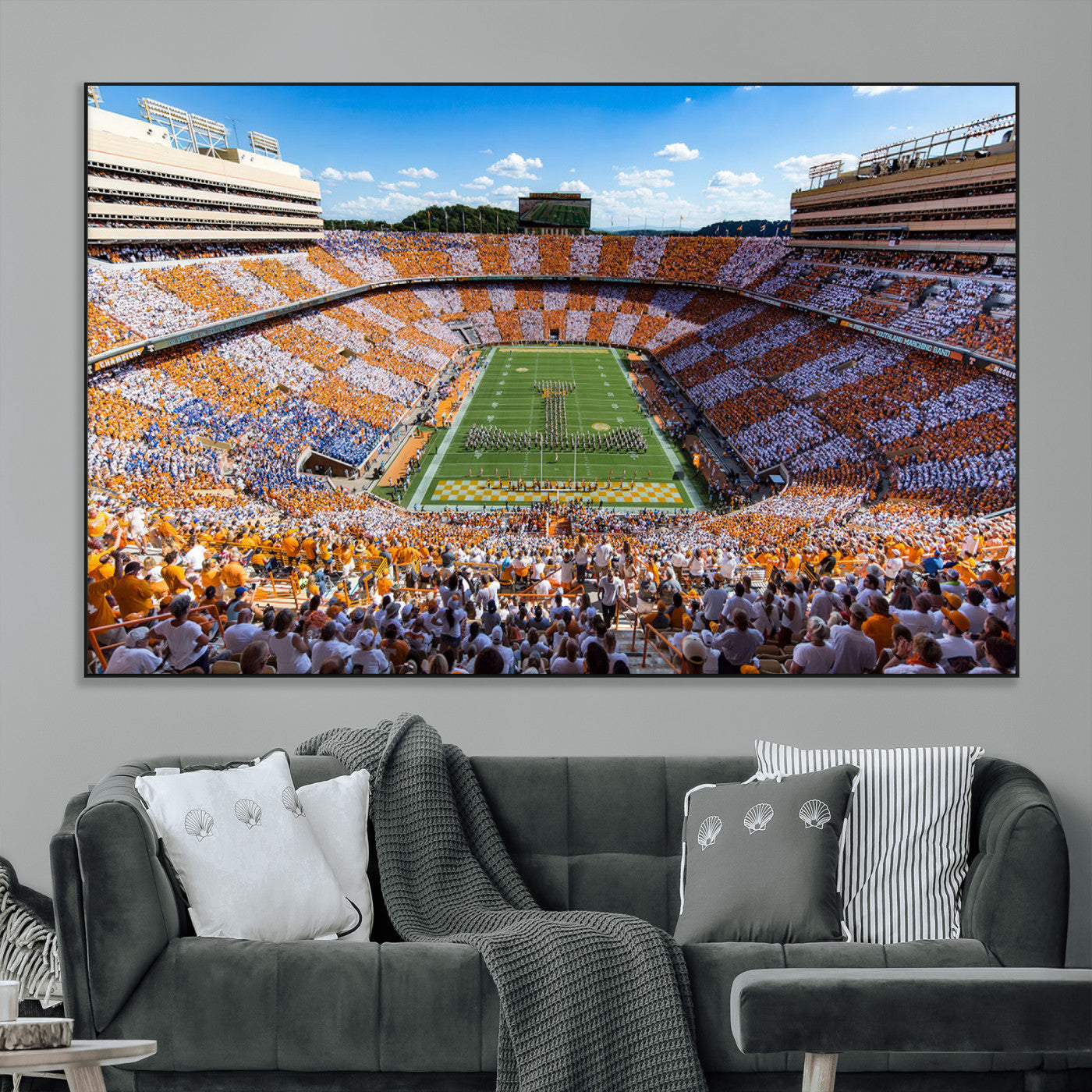 Tennessee Neyland Stadium Wall Art Print, Sports Arena Canvas Wall Art, Panoramic Stadium Canvas Print, Modern Athletic Field Art Printing