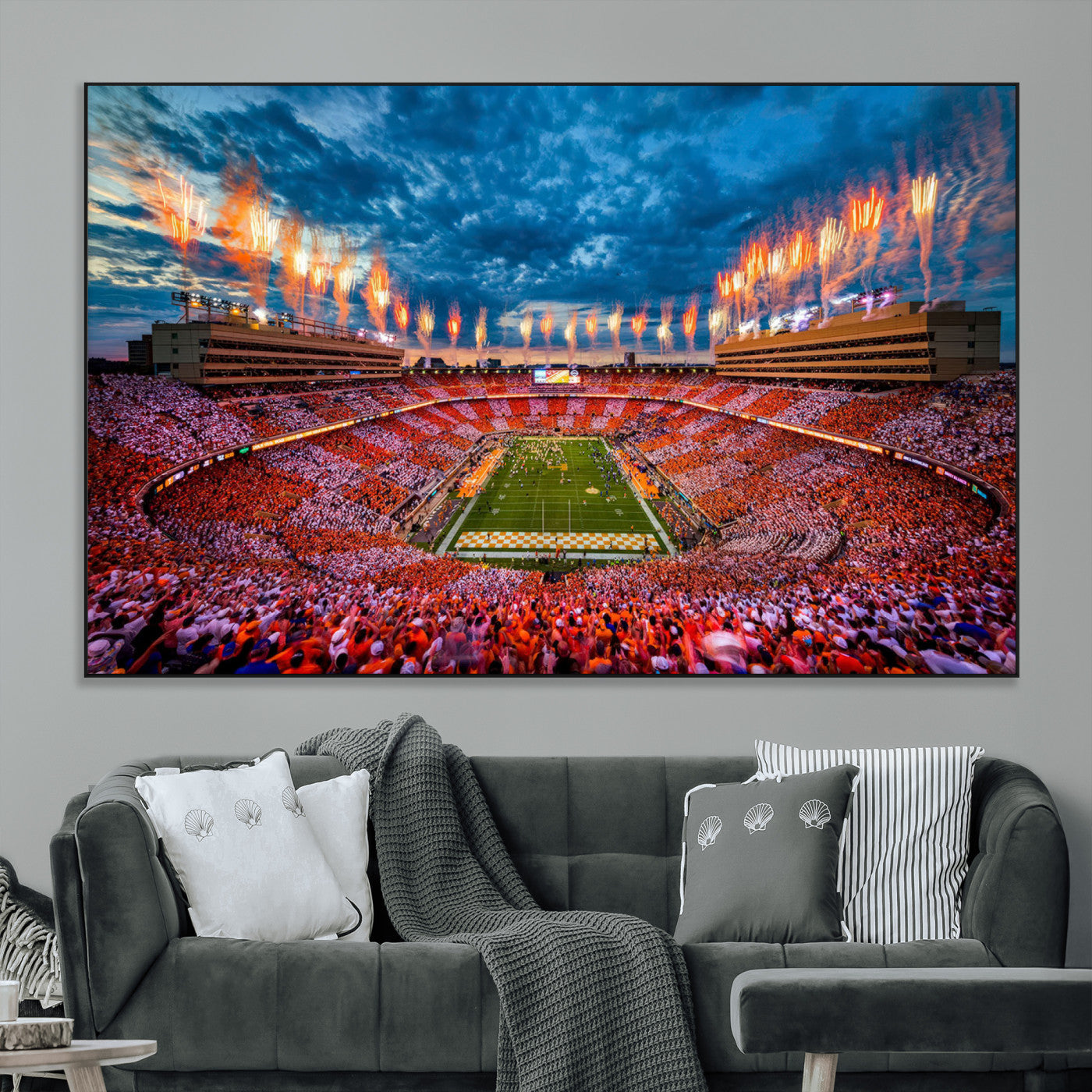SEG-FC-51X34_Oversize - Tennessee Neyland Stadium Wall Art Print, Sports Arena Canvas Wall Art, Panoramic Stadium Canvas
