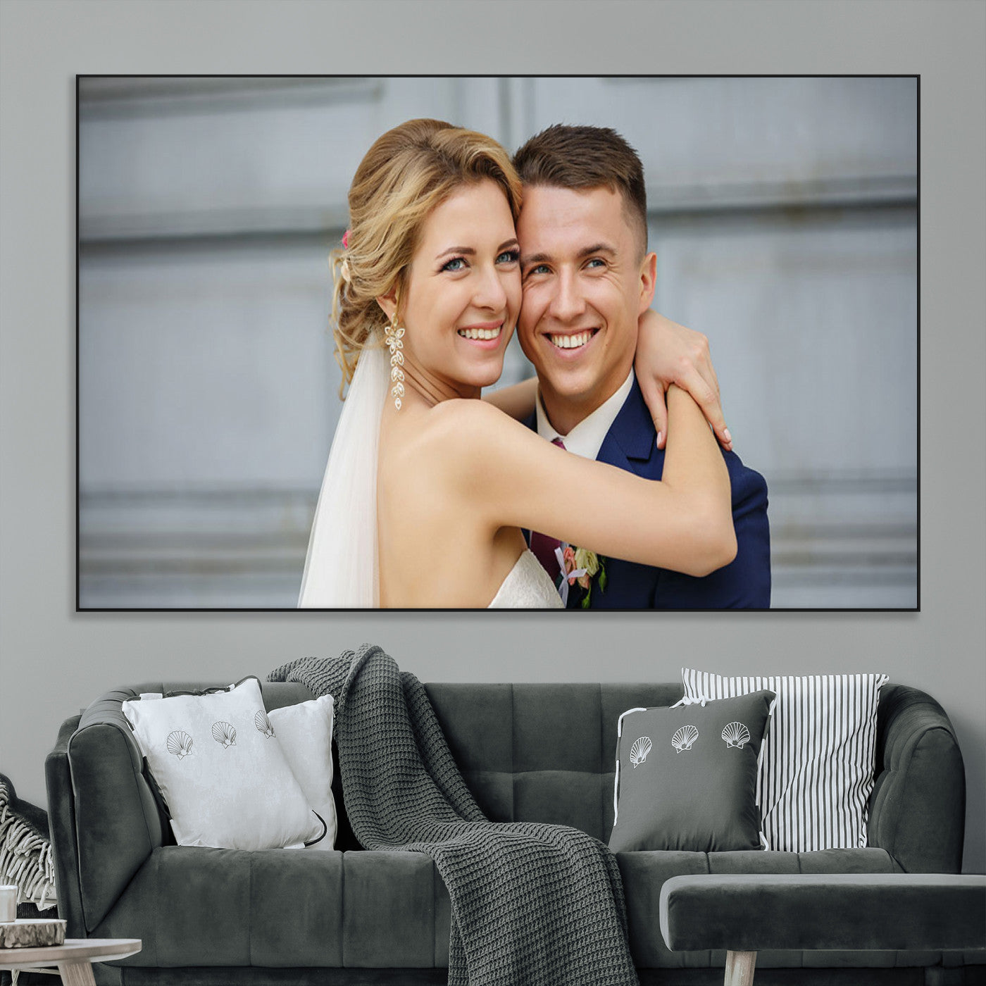 SEG-FC-51X34_Oversize - Create Your Own Photo Framed Canvas Print - Custom Personalized Wall Art Print for Gift