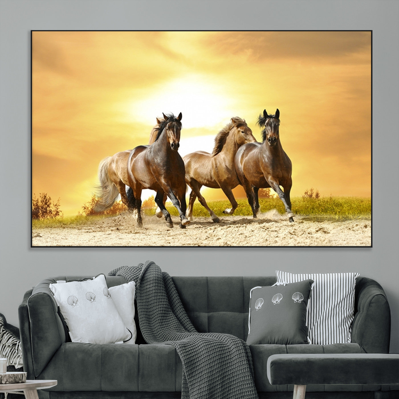 SEG-FC-51X34_Oversize - Wild Horses Wall Art Canvas Print