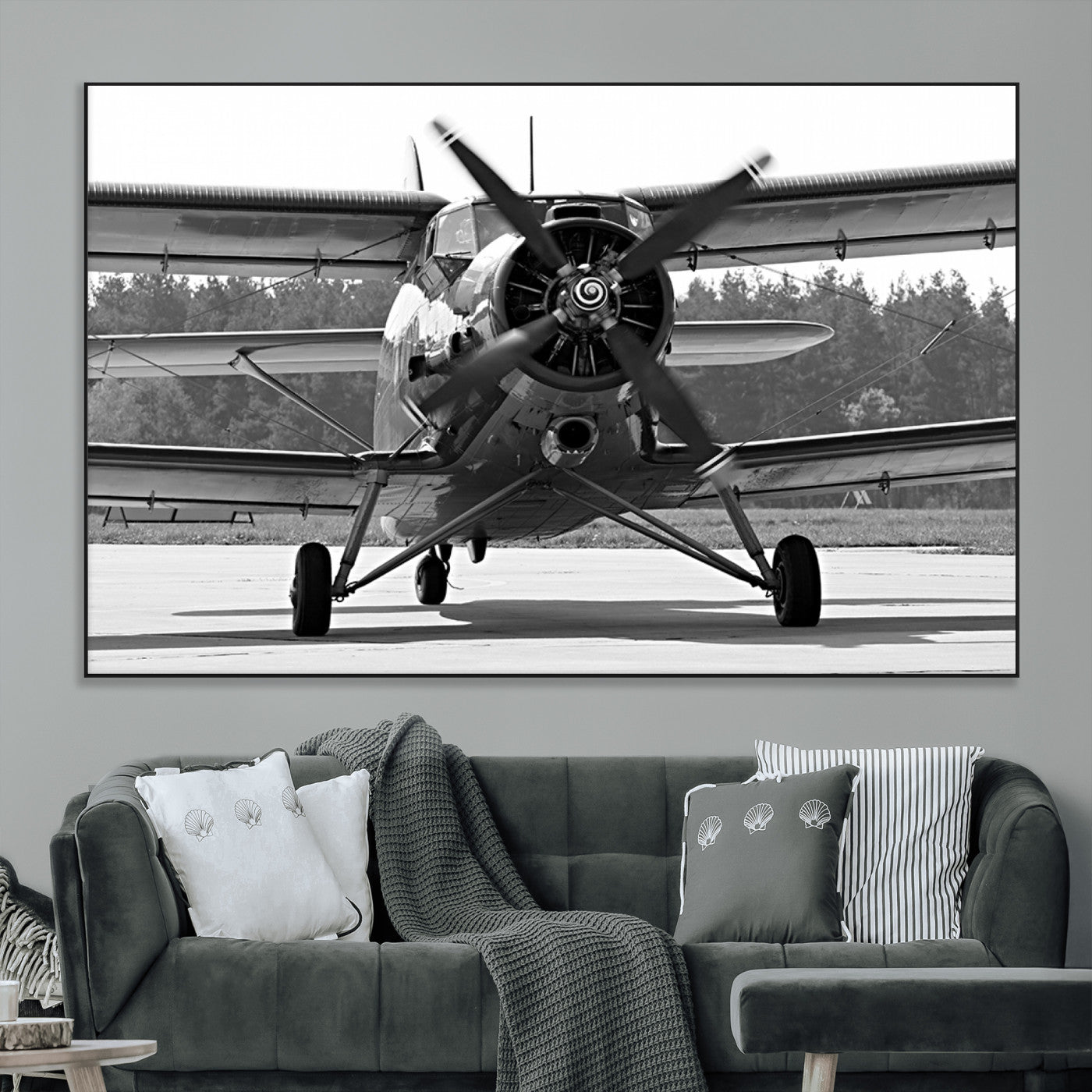 SEG-FC-51X34_Oversize - Wall Art Old War Plane Canvas Print