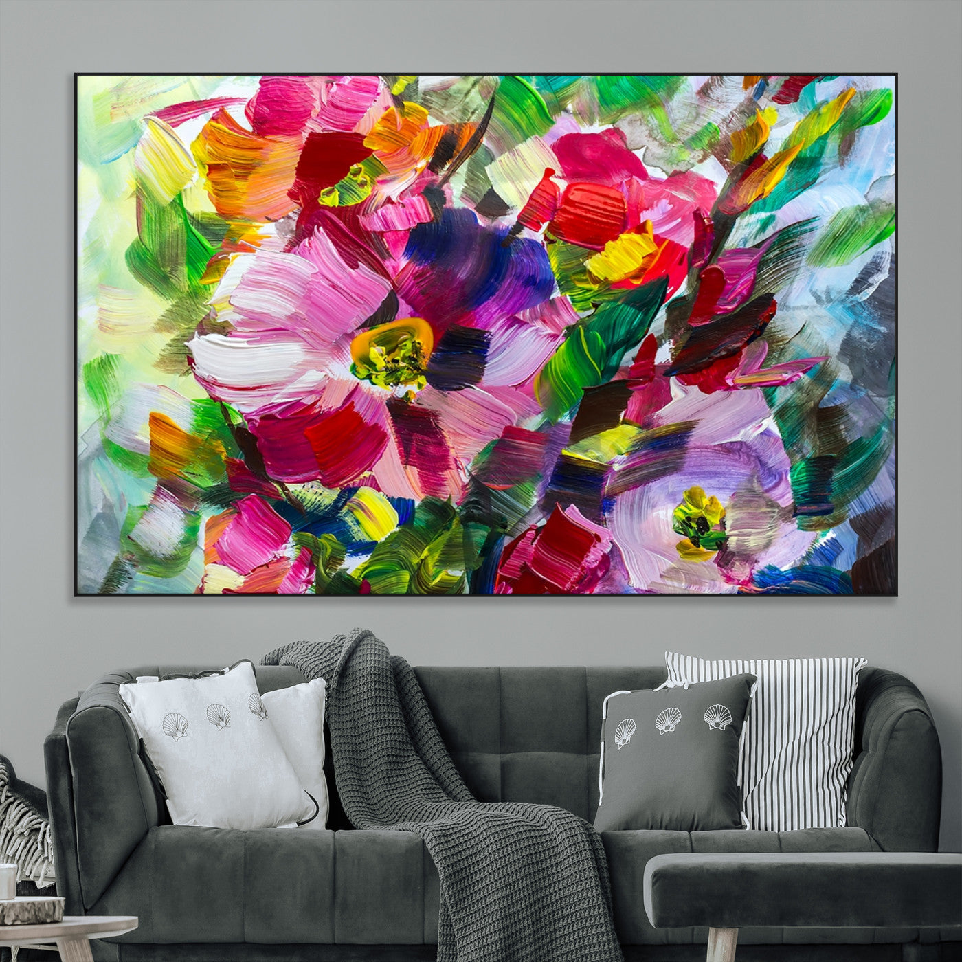 SEG-FC-51X34_Oversize - Oil Flower Abstract Canvas Print