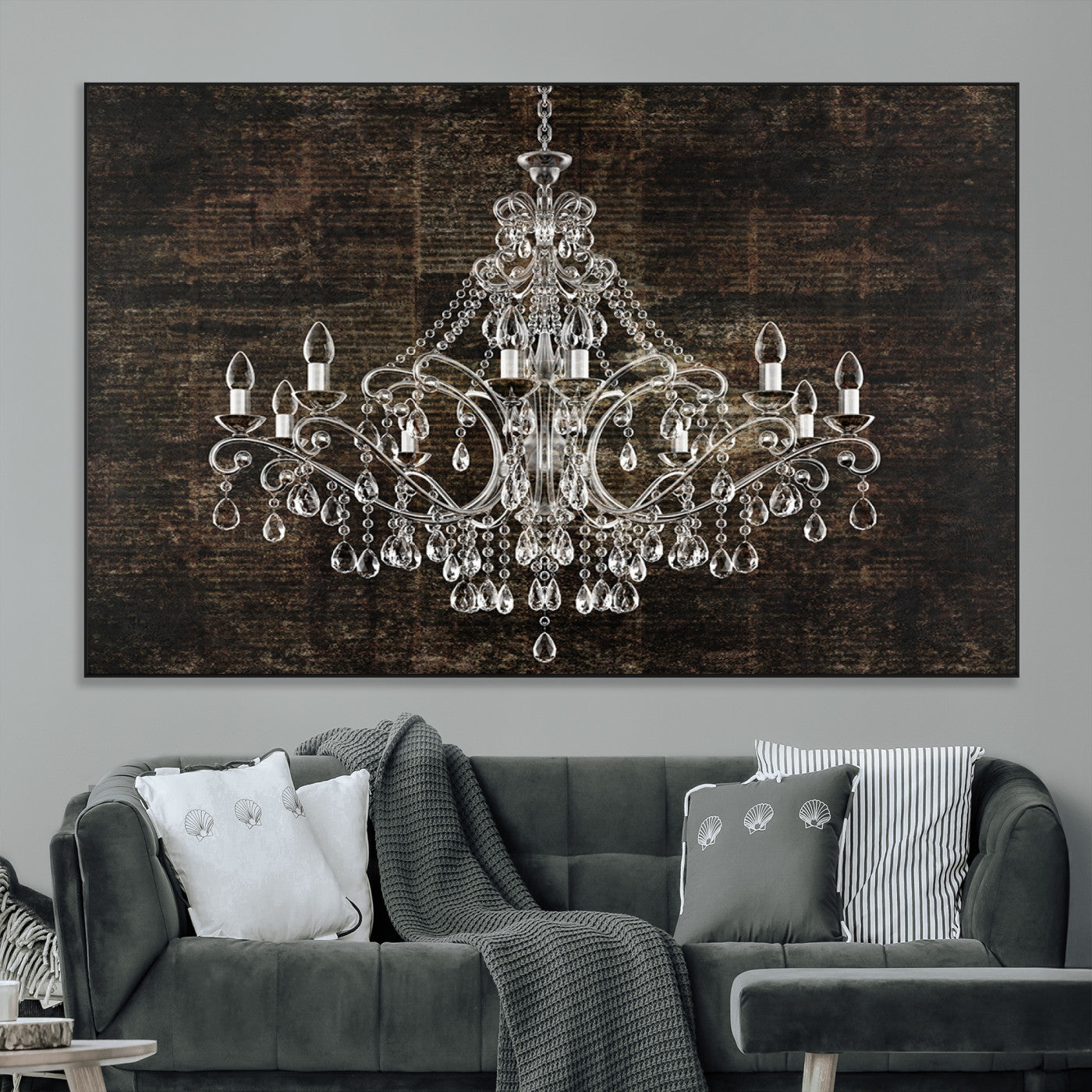 SEG-FC-51X34_Oversize - Rustic Chandelier Canvas Print