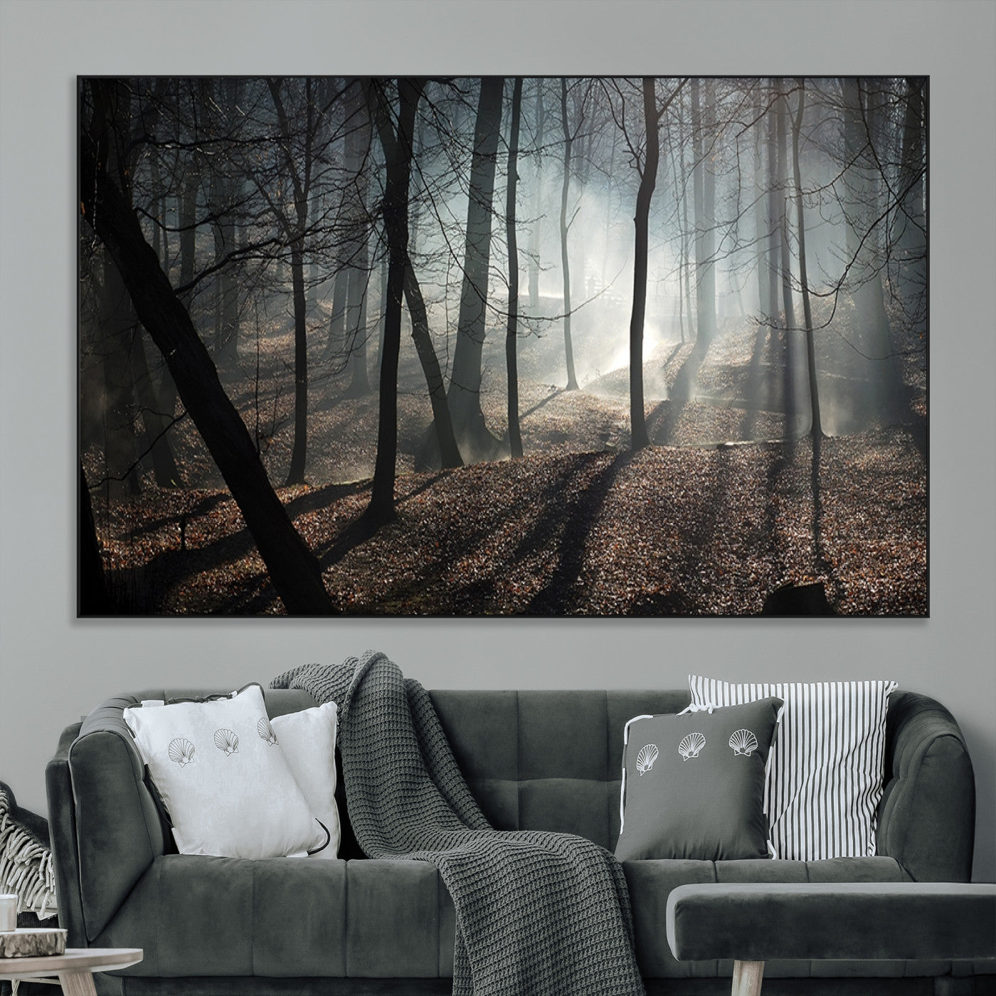 -Dark Family and Tree Wall Art Canvas Print