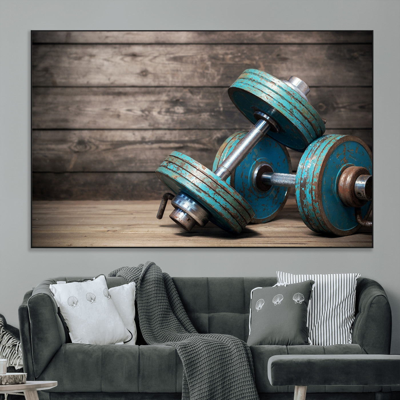 SEG-FC-51X34_Oversize - Dambell and Sport Wall Art Canvas Print