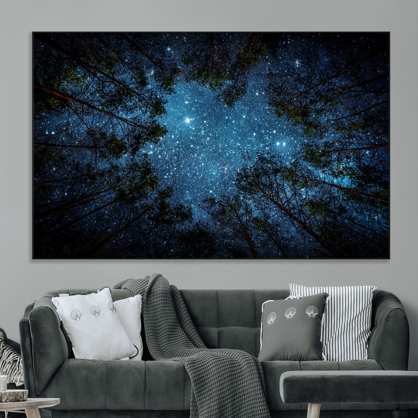 -Forest and Stars Wall Art Canvas Print