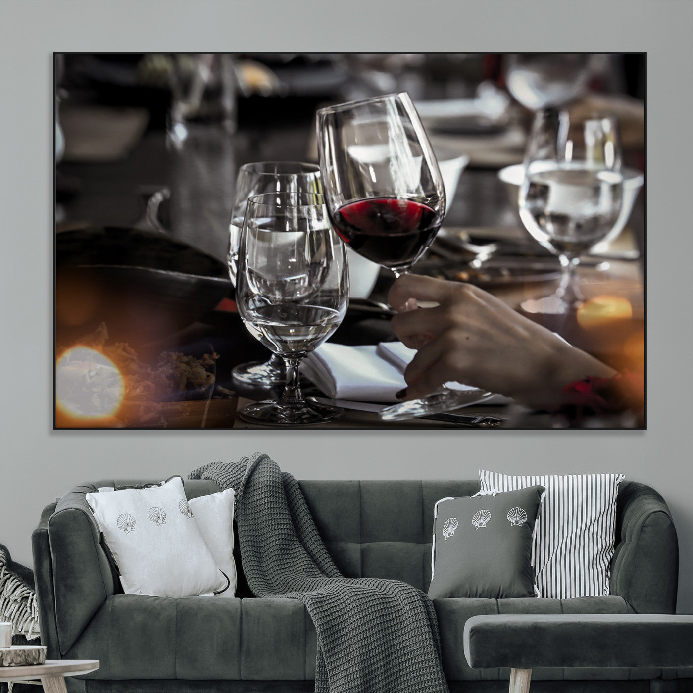 SEG-FC-51X34_Oversize - Red Wine and Glass Canvas Print