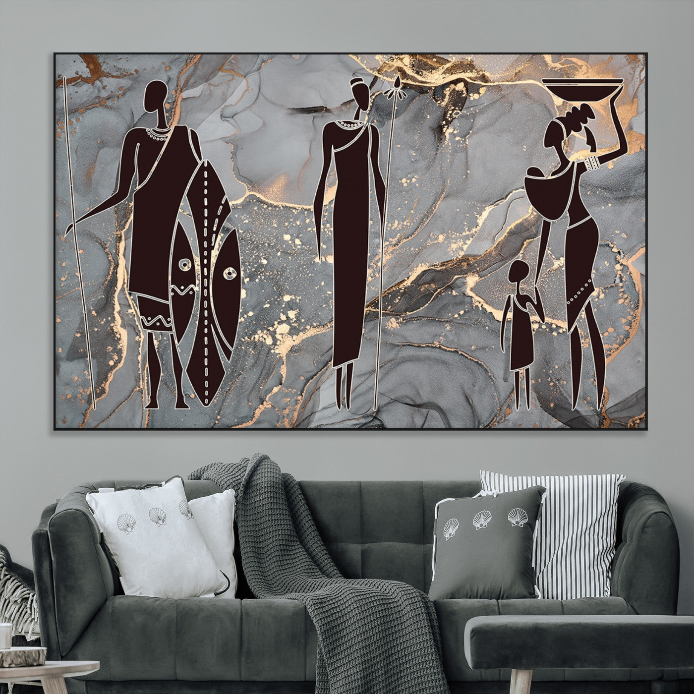 SEG-FC-51X34_Oversize - African American Wall Art African Women Painting Canvas Print