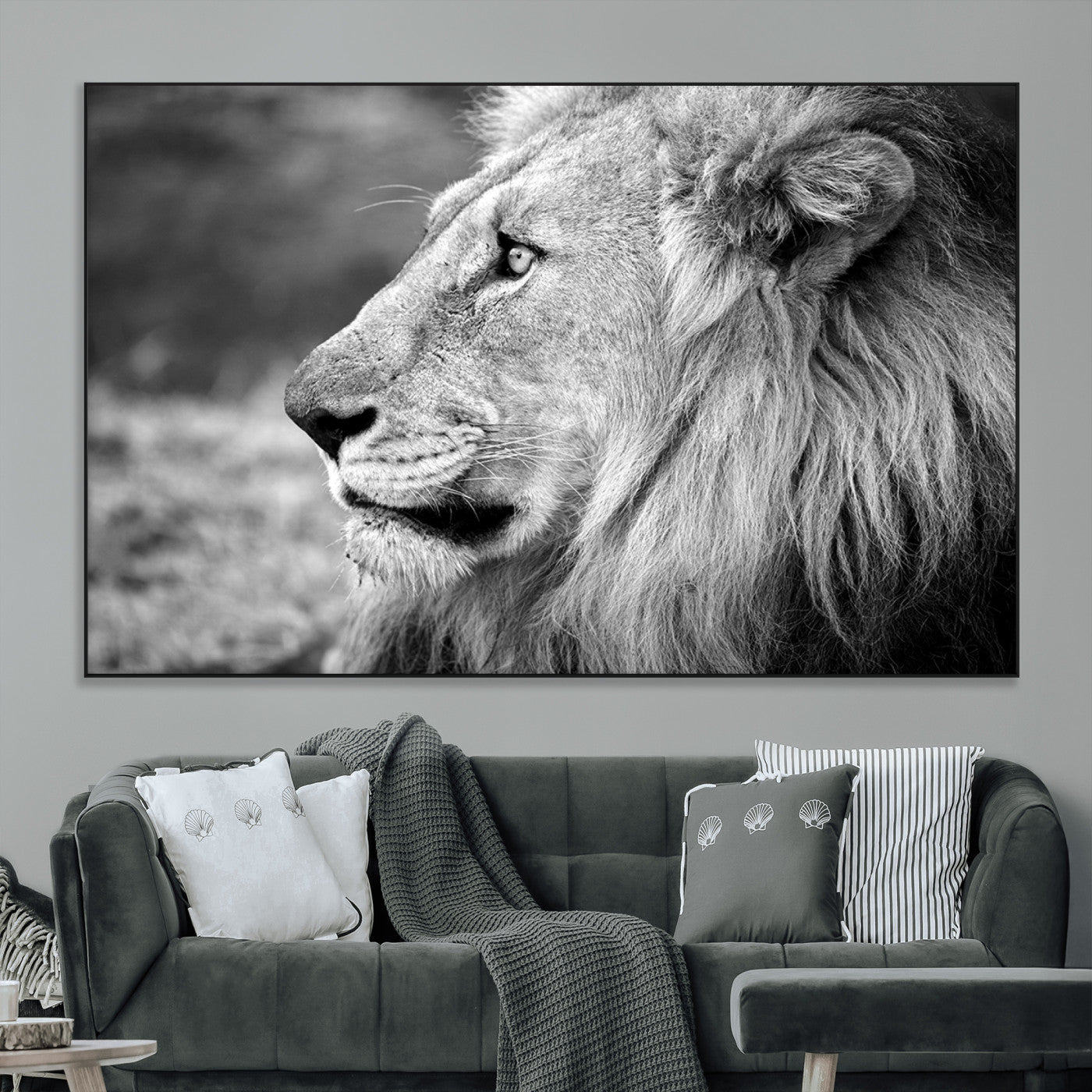 SEG-FC-51X34_Oversize - Lion Wall Art Canvas Print