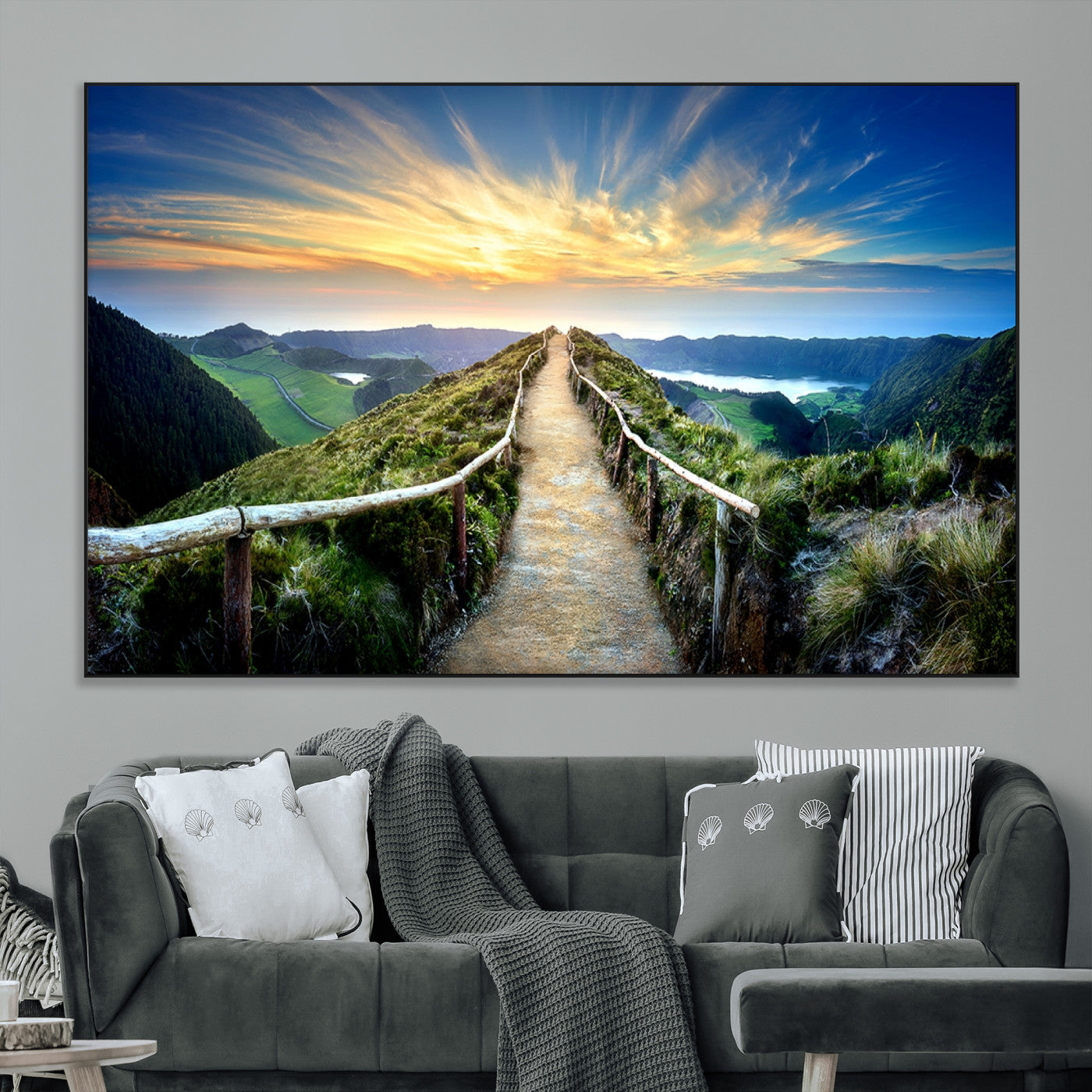 SEG-FC-51X34_Oversize - Mountain and Sunset Wall Art Canvas Print