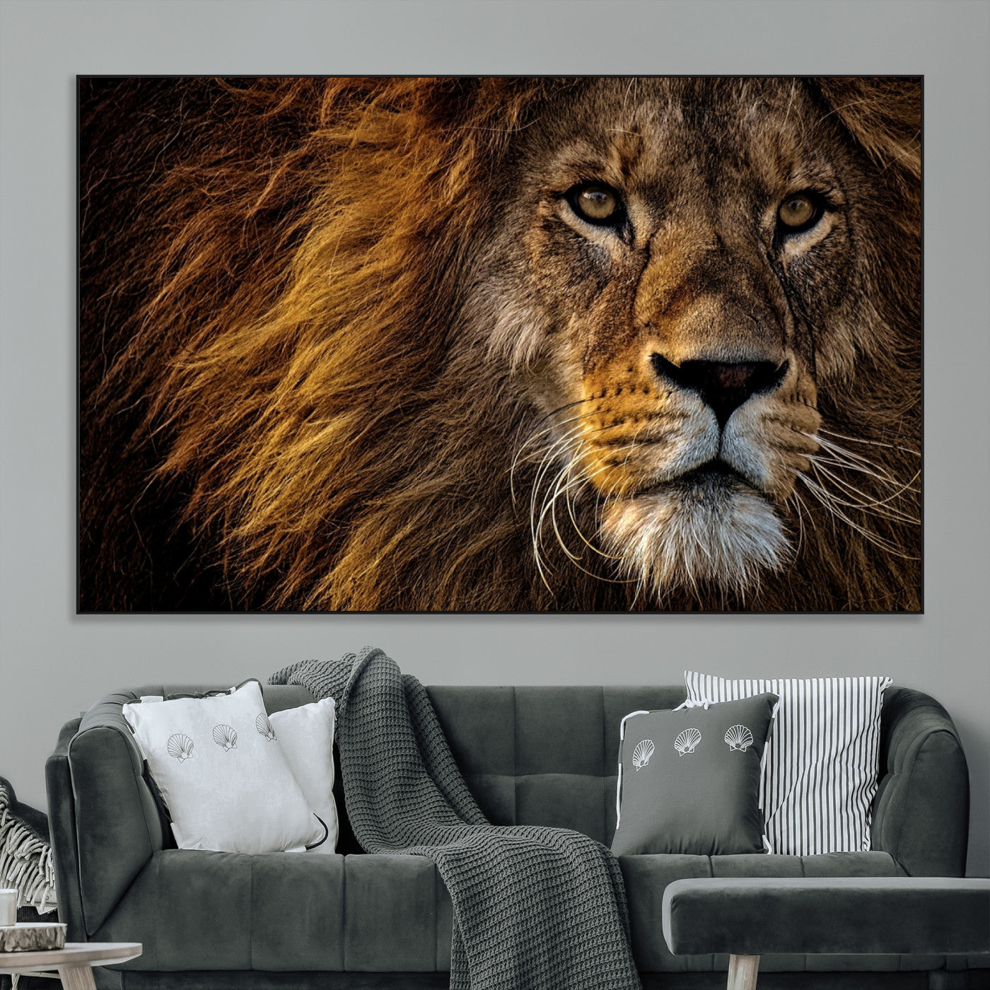 SEG-FC-51X34_Oversize - Mighty Lion Wall Art Animal Canvas Print