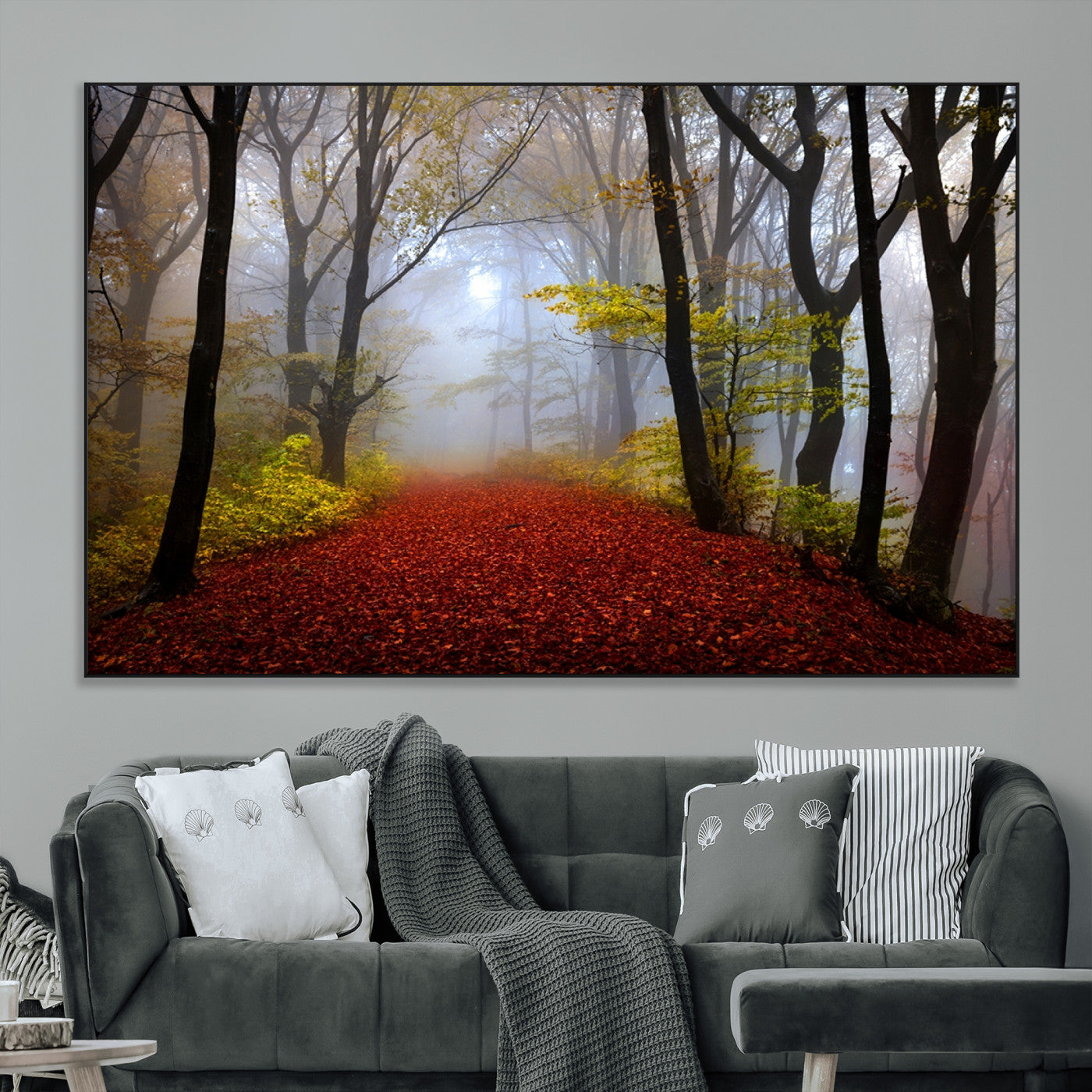 SEG-FC-51X34_Oversize - Foggy Forest Wall Art Landscape Canvas Print