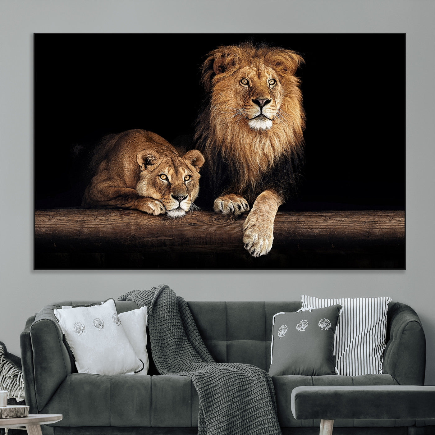 SEG-FC-51X34_Oversize - Lion Canvas Wall Art Animal Print