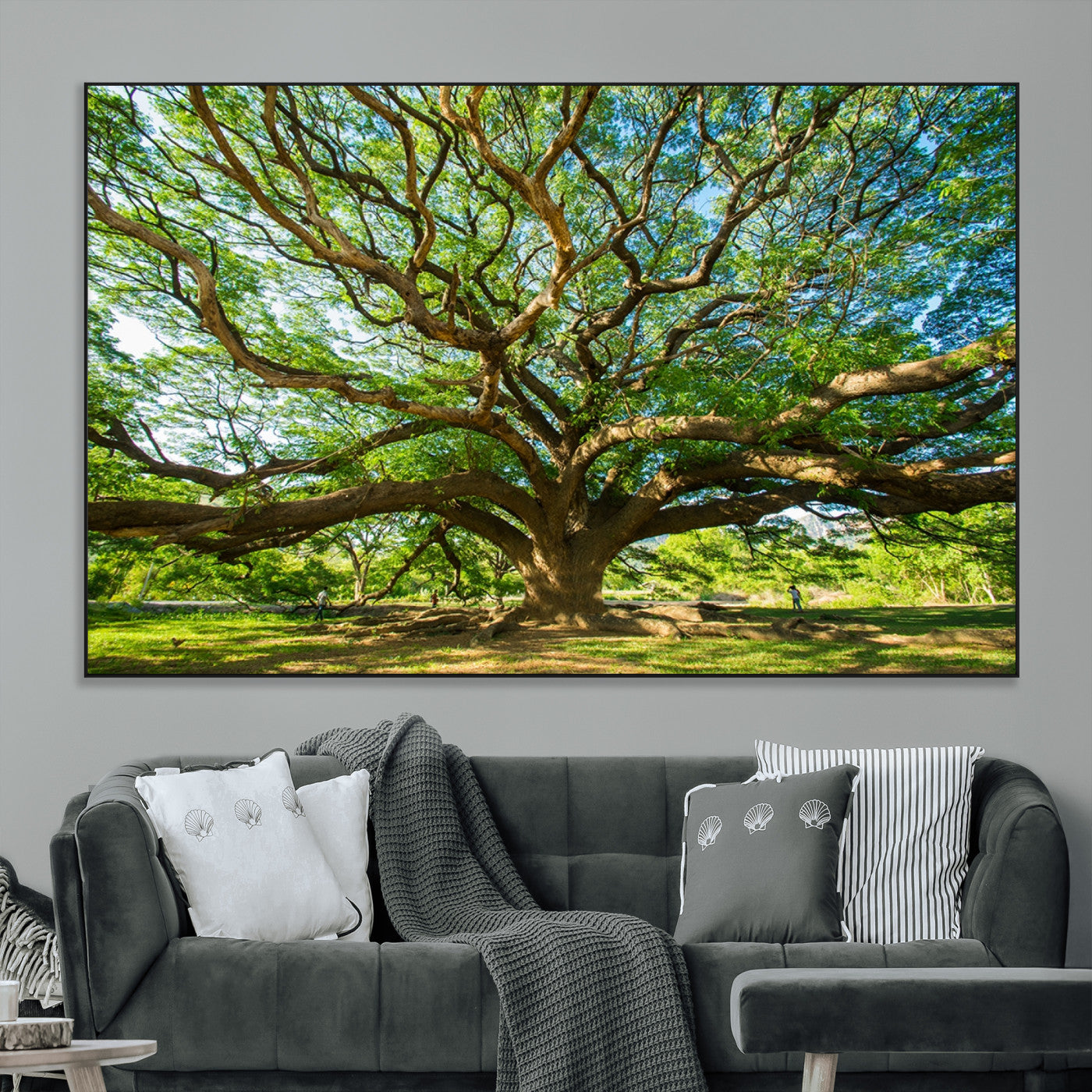 SEG-FC-51X34_Oversize - Angel Oak Tree Wall Art | Oak Canvas Print | Multi Panel Landscape Wall Art | Ready to Hang Wall Art