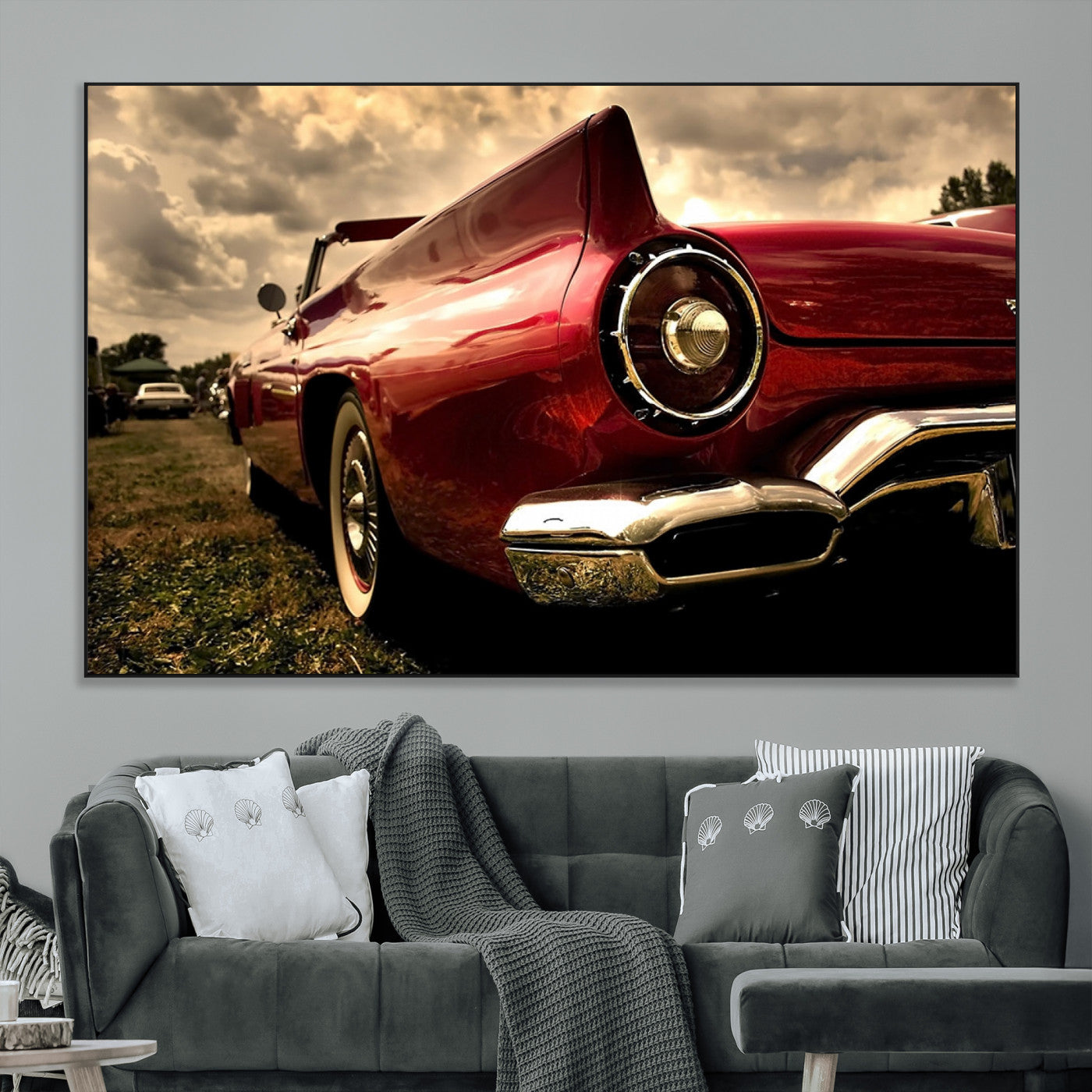 SEG-FC-51X34_Oversize - Red Classic Car Wall Art Canvas Print