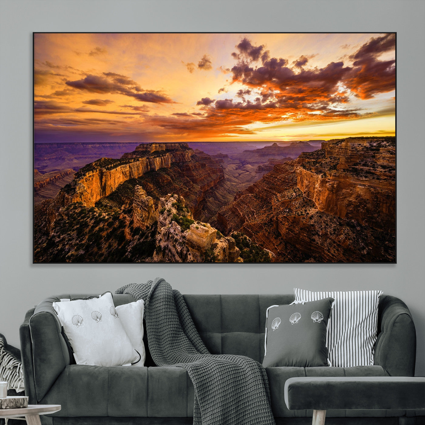 SEG-FC-51X34_Oversize - Mesmerizing Sunset from Grand Canyon Nal Park Wall Art, Grand Canyon Canvas Print