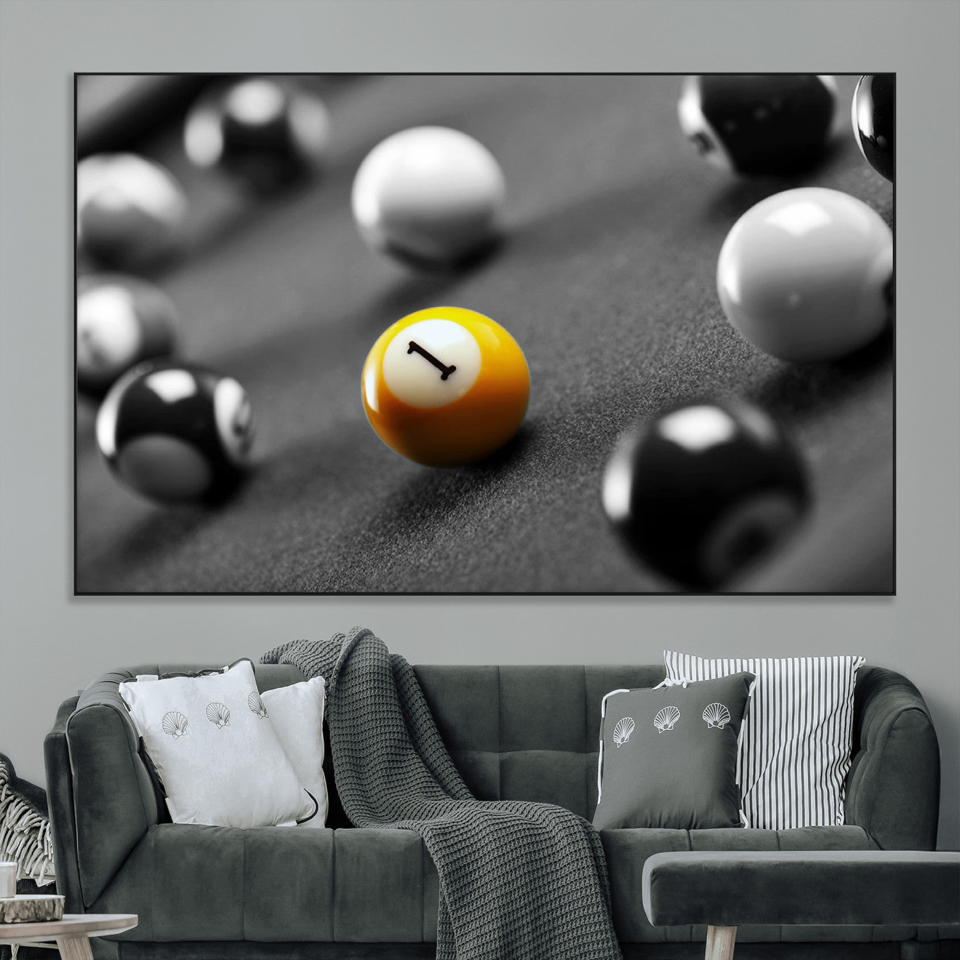 SEG-FC-51X34_Oversize - Wall Art Pool Table and Balls Canvas Print