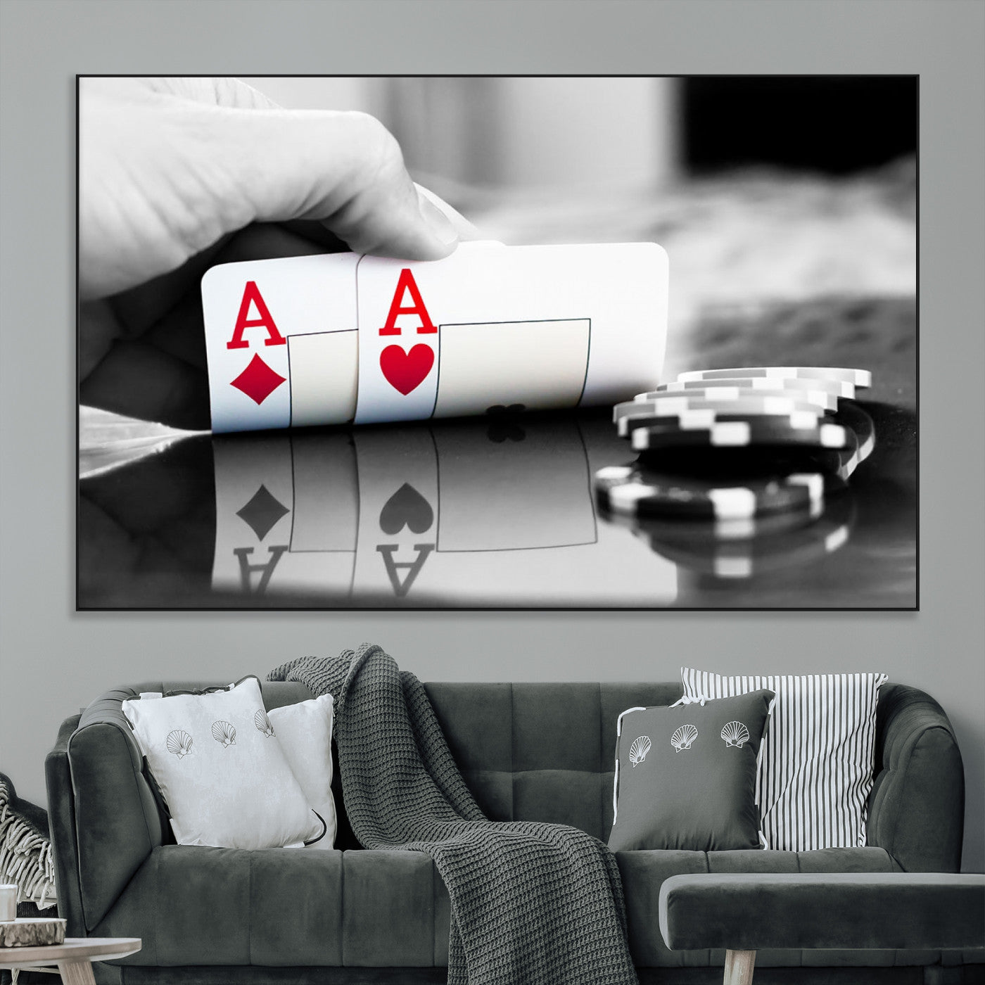 SEG-FC-51X34_Oversize - Aces Poker Art Poker Game Wall Art Canvas Print