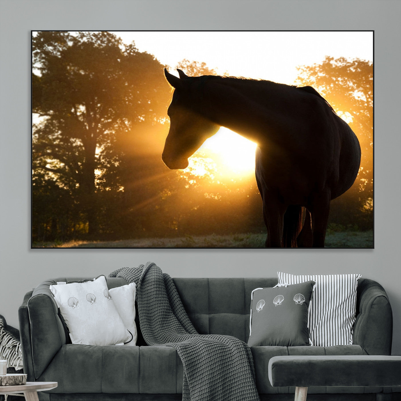 SEG-FC-51X34_Oversize - Horse at Sunset Wall Art Animal Canvas Print