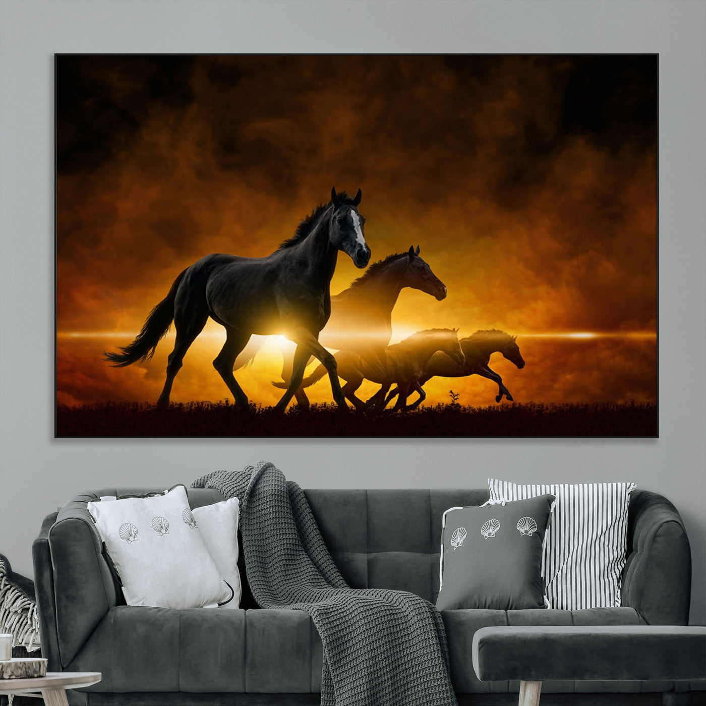 SEG-FC-51X34_Oversize - Horse Wall Art Canvas Print, Multi Panel Animal Canvas Print