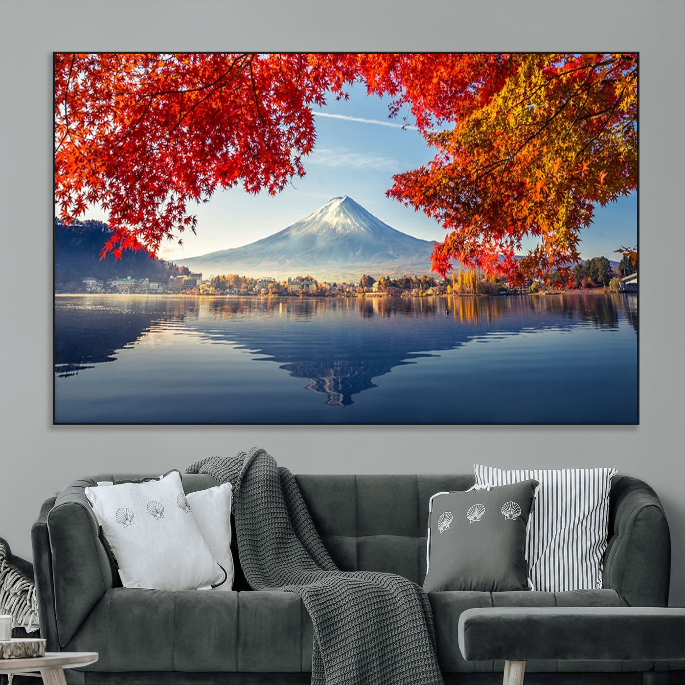 SEG-FC-51X34_Oversize - Mount Fuji Canvas Wall Art Japan Autumn Mountain Canvas Print Wall Art