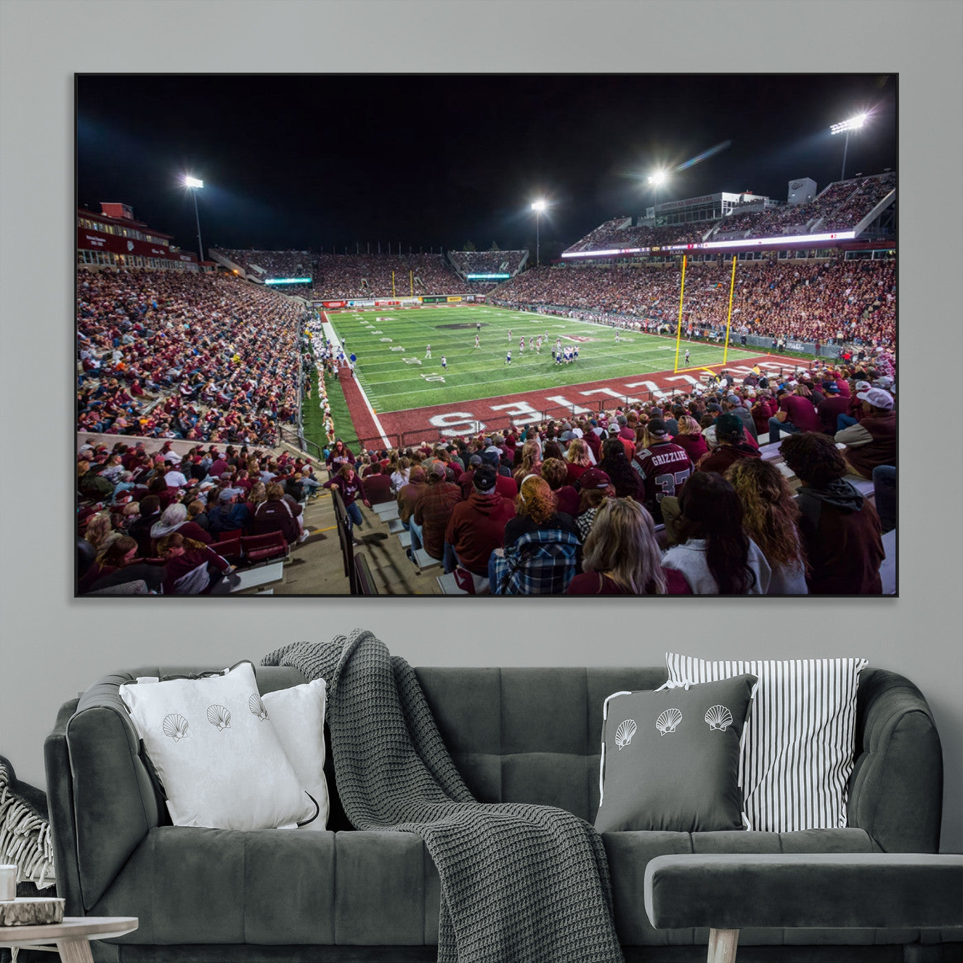 SEG-FC-51X34_Oversize - American Football Wall Art Canvas Print, Stadium Sport Wall Art Print