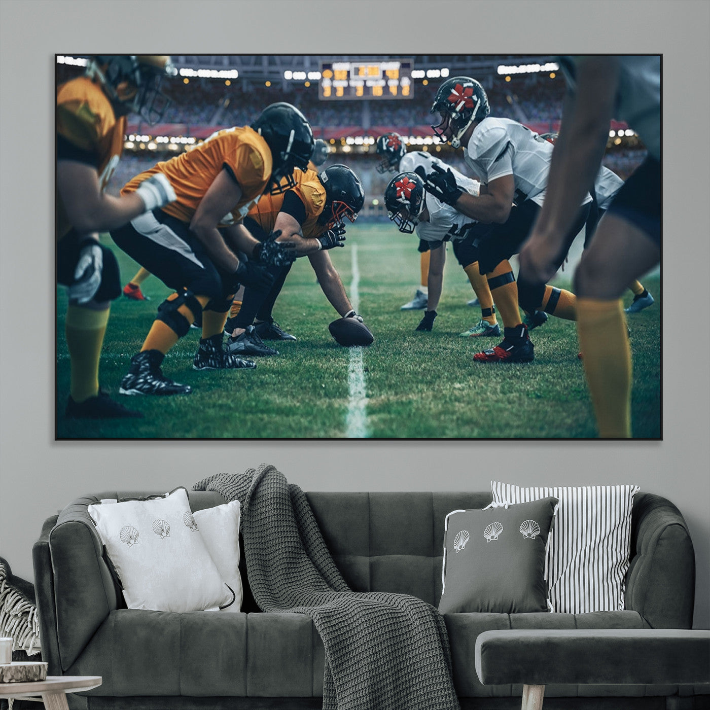 SEG-FC-51X34_Oversize - American Football Playing Wall Art Canvas Print