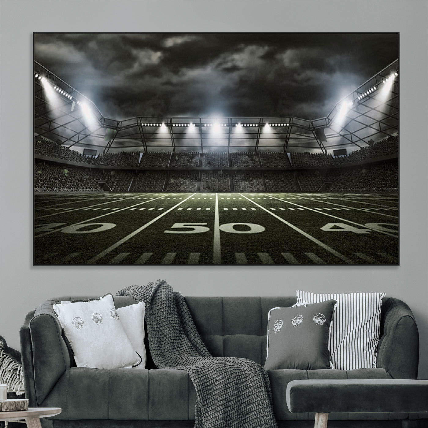SEG-FC-51X34_Oversize - American Football Stadium Wall Art Canvas Print, Stadium Sport Wall Art Print