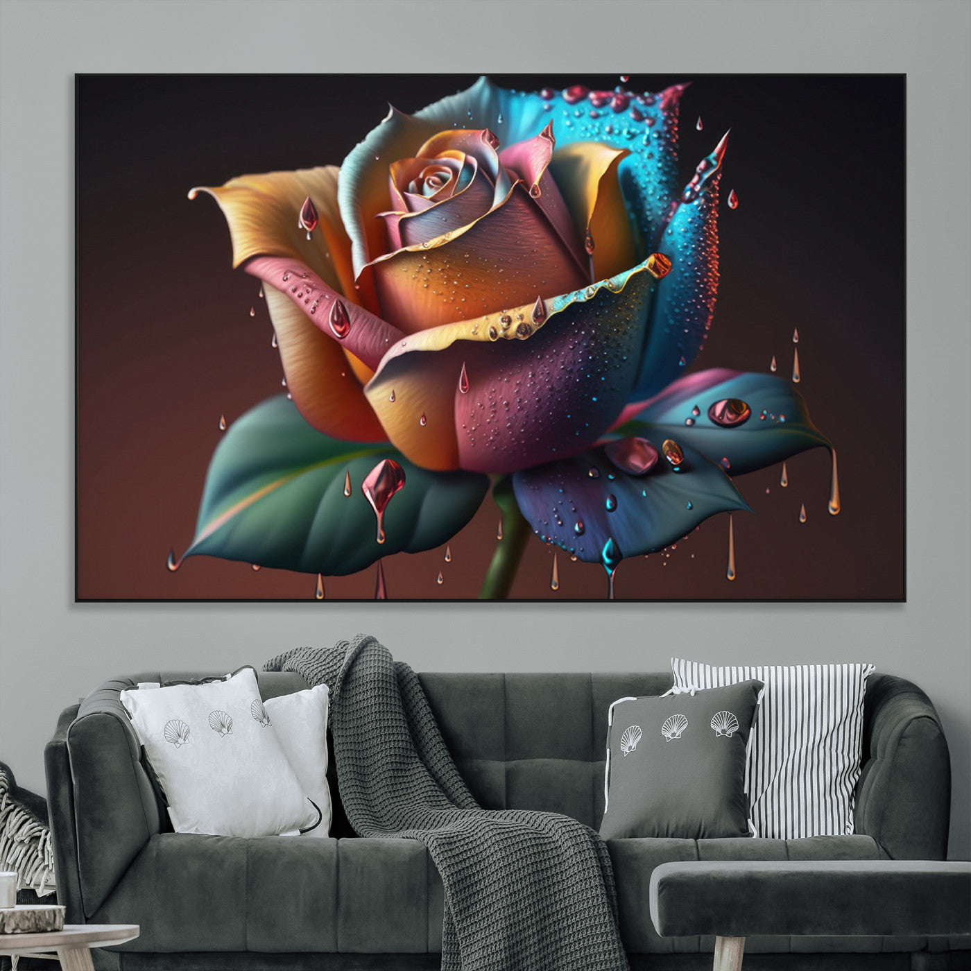 SEG-FC-51X34_Oversize - Abstract Rose Wall Art Canvas Print