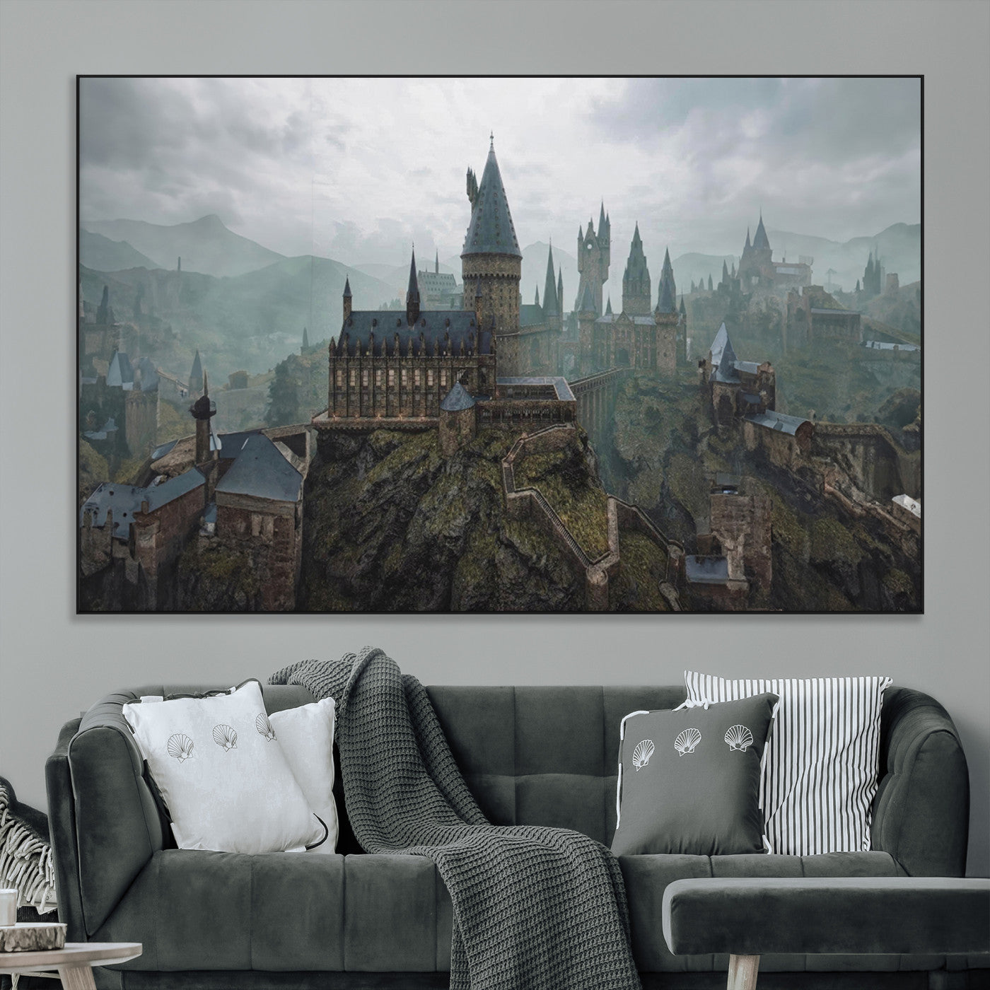 SEG-FC-51X34_Oversize - Disney Castle Wall Art Canvas Print, Living Kids Home Room Decor Art Print