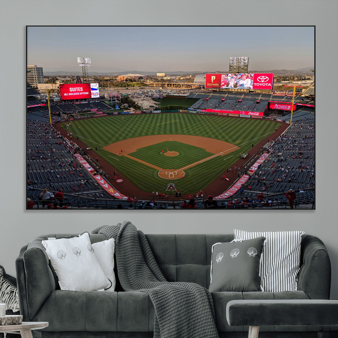 SEG-FC-51X34_Oversize - Los Angeles Angels Baseball Canvas Print - Anaheim Angel Stadium Wall Art Canvas Print
