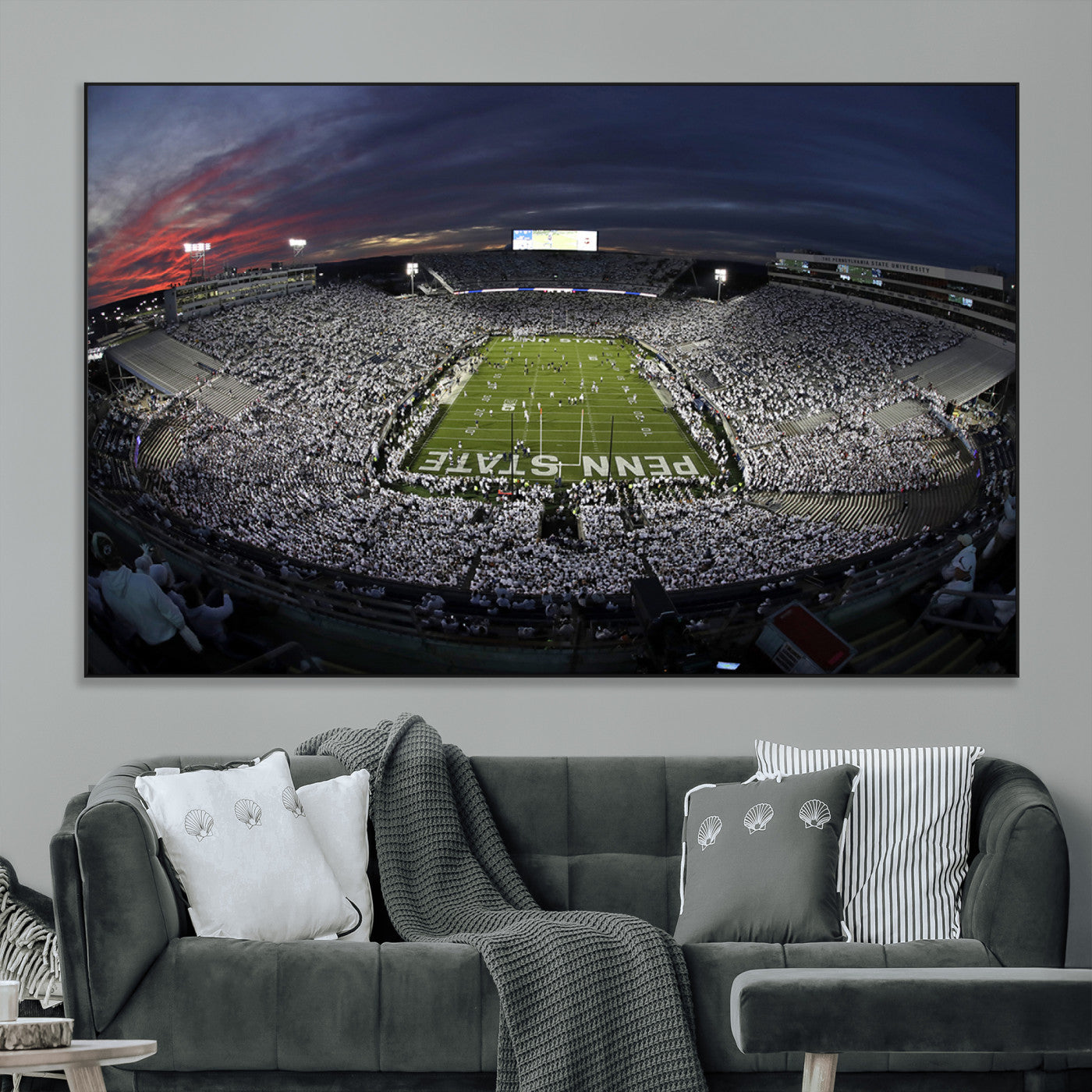 SEG-FC-51X34_Oversize - Penn State University Nittany Lions Football Team Print - University Park Beaver Stadium Wall Art