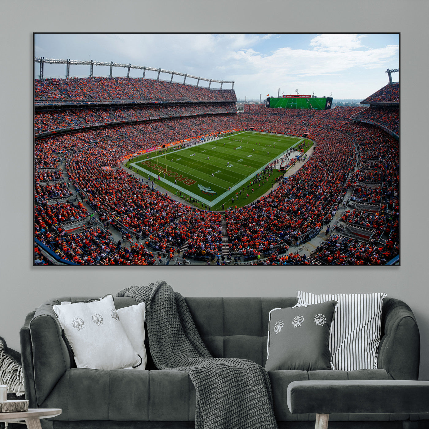 SEG-FC-51X34_Oversize - Denver Broncos Football Team Print - Empower Field Mile High Stadium Wall Art Canvas Print