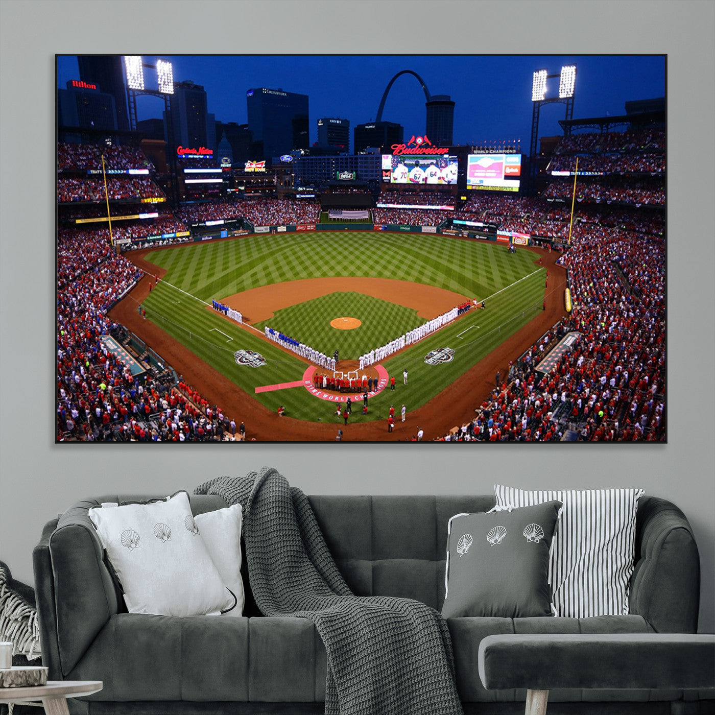 SEG-FC-51X34_Oversize - St. Louis Cardinals Baseball Team Print - Busch Stadium Wall Art Canvas Print