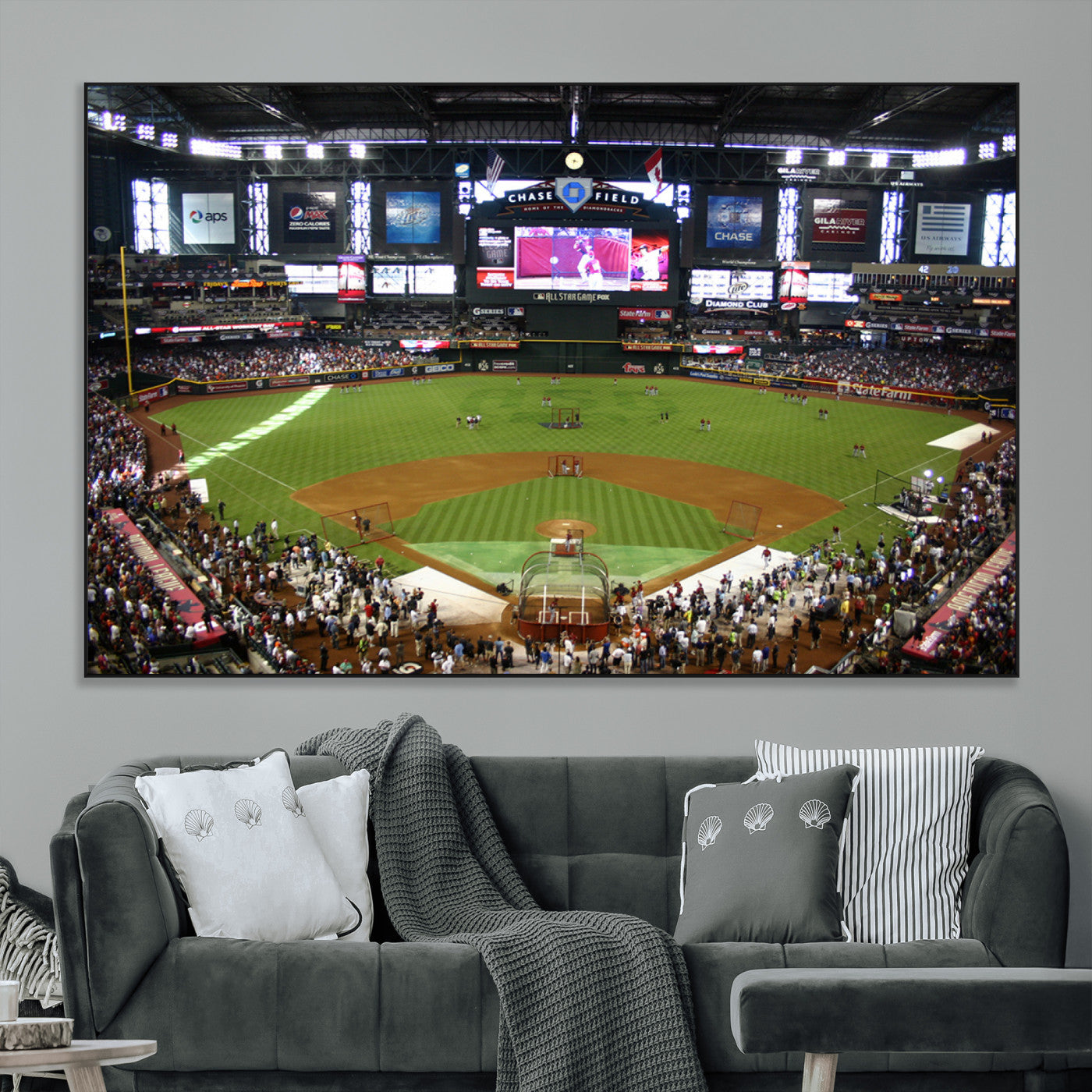 SEG-FC-51X34_Oversize - Arizona Diamondbacks Baseball Team Print - Phoenix Chase Field Baseball Stadium Wall Art Canvas