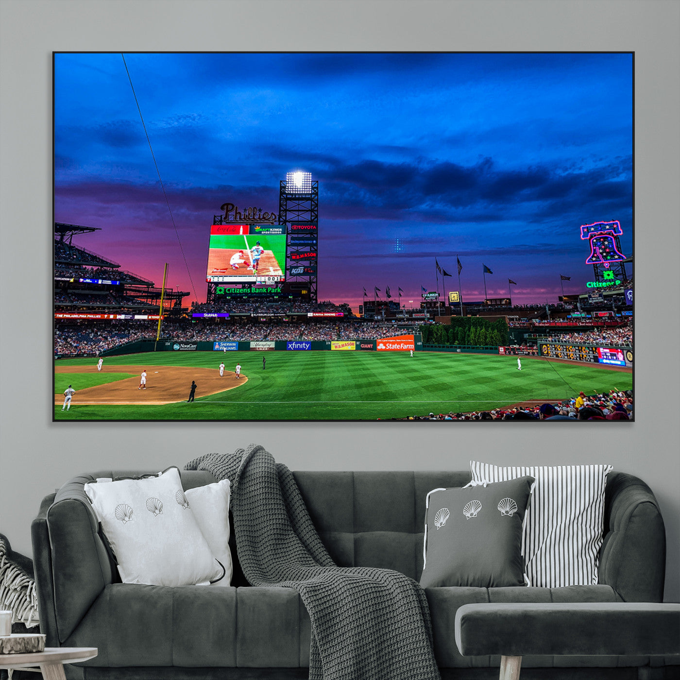 SEG-FC-51X34_Oversize - Philadelphia Phillies Baseball Team Print - Philadelphia Citizens Bank Park Stadium Canvas Wall Art