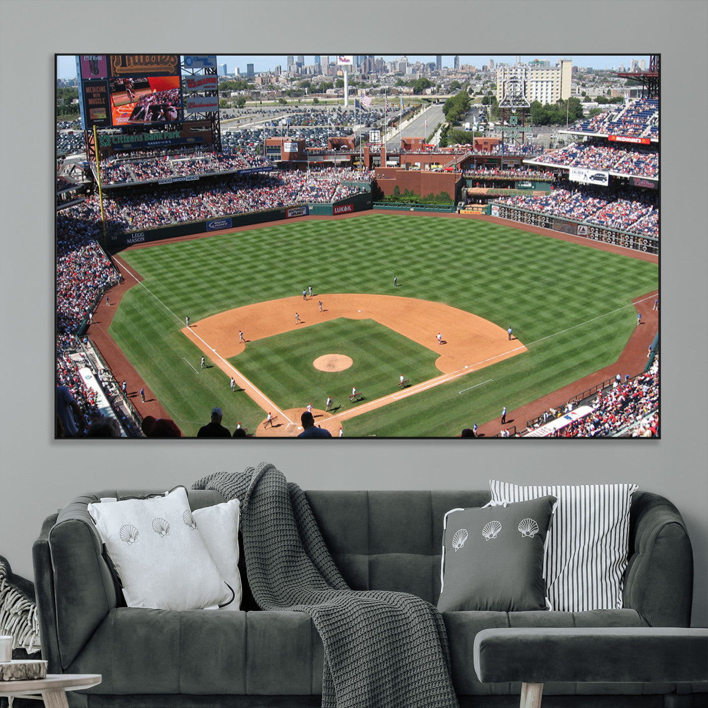 SEG-FC-51X34_Oversize - Philadelphia Phillies Baseball Team Print - Philadelphia Citizens Bank Park Stadium Wall Art Canvas