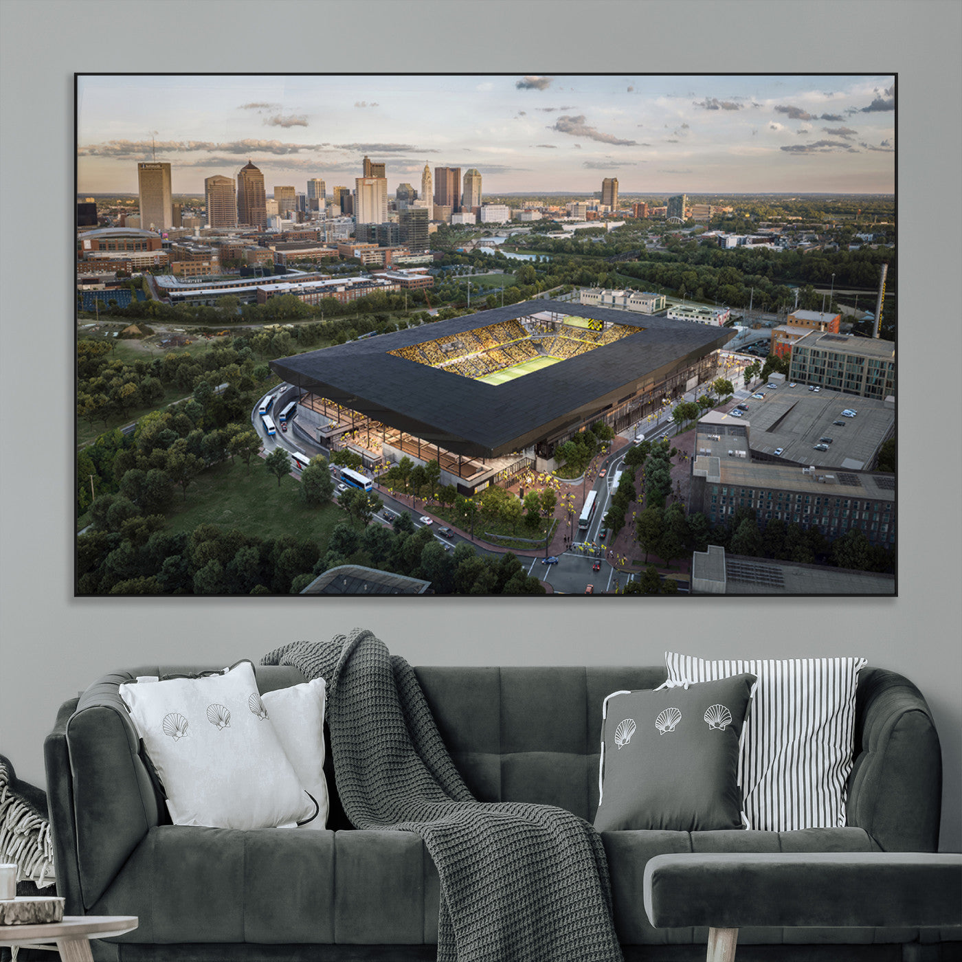 SEG-FC-51X34_Oversize - Columbus Crew Soccer Team Print - Columbus Crew Stadium Wall Art, Columbus Crew Soccer Wall Art