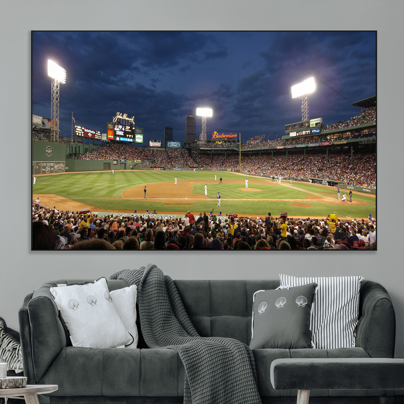 SEG-FC-51X34_Oversize - Boston Red Sox Baseball Team Print Canvas - Massachusetts Fenway Park Stadium Wall Art Canvas Print