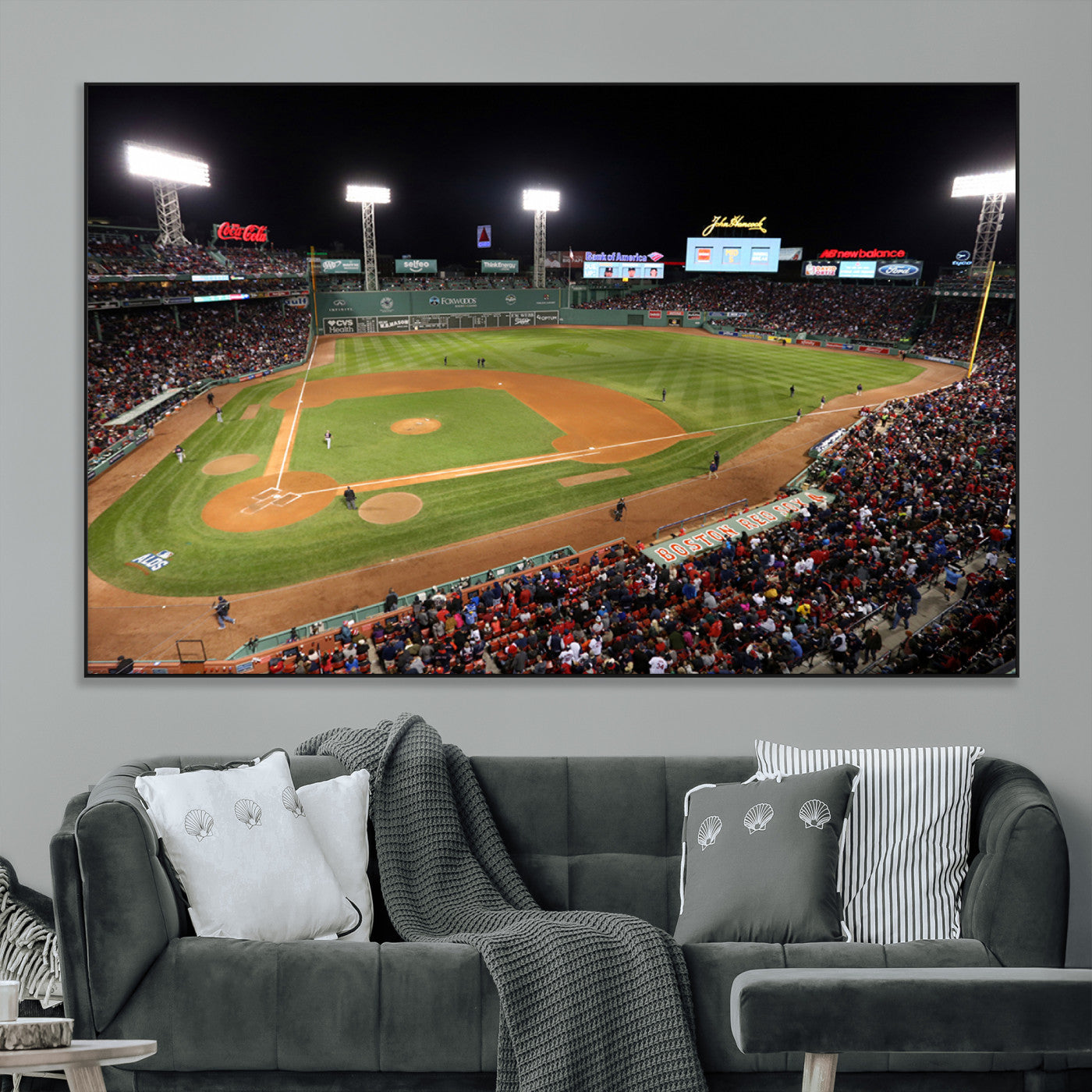 SEG-FC-51X34_Oversize - Boston Red Sox Baseball Team Print - Massachusetts Fenway Park Stadium Wall Art Canvas Print