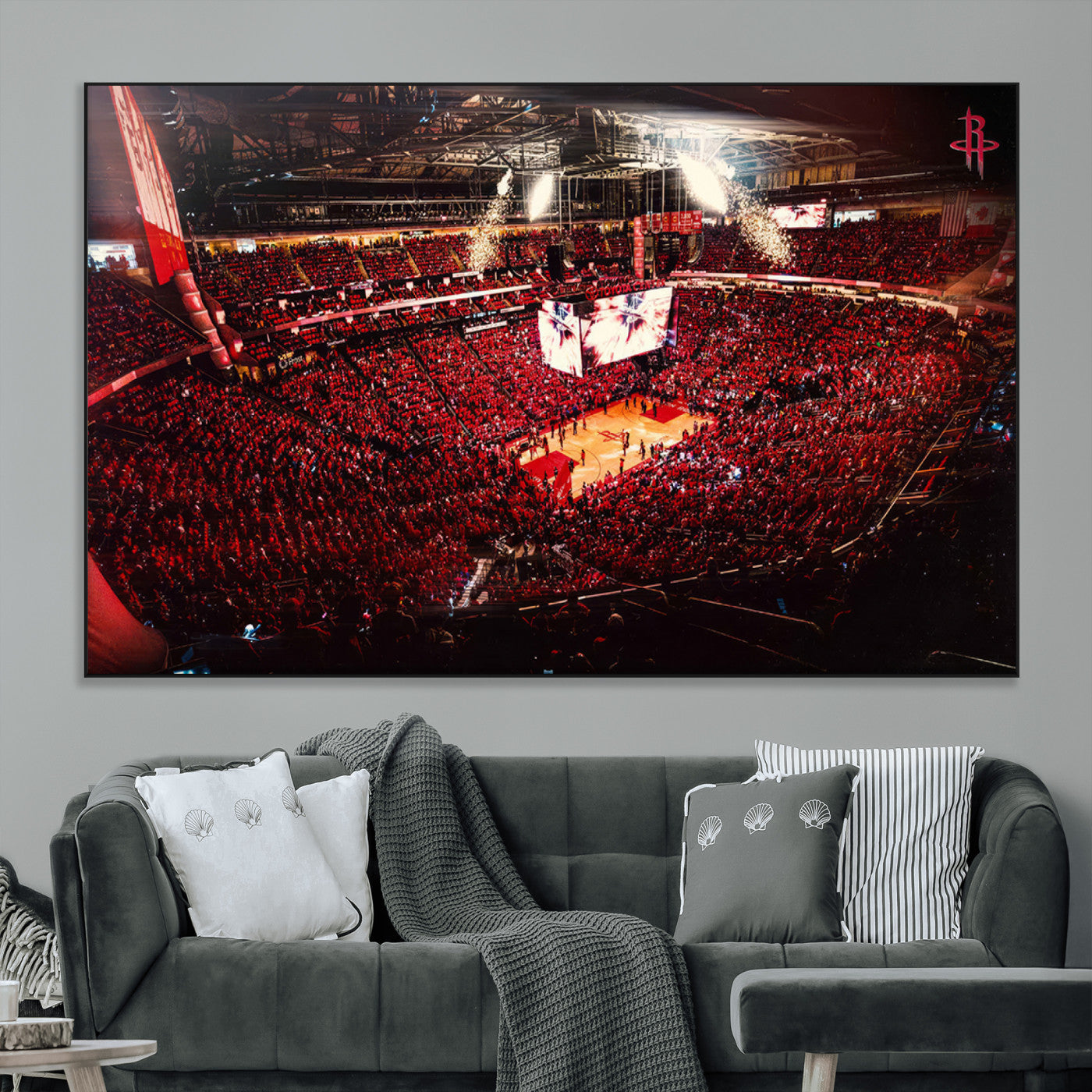 SEG-FC-51X34_Oversize - Houston Rockets Basketball Team Print Canvas- Houston Toyota Center Stadium Wall Art Canvas Print