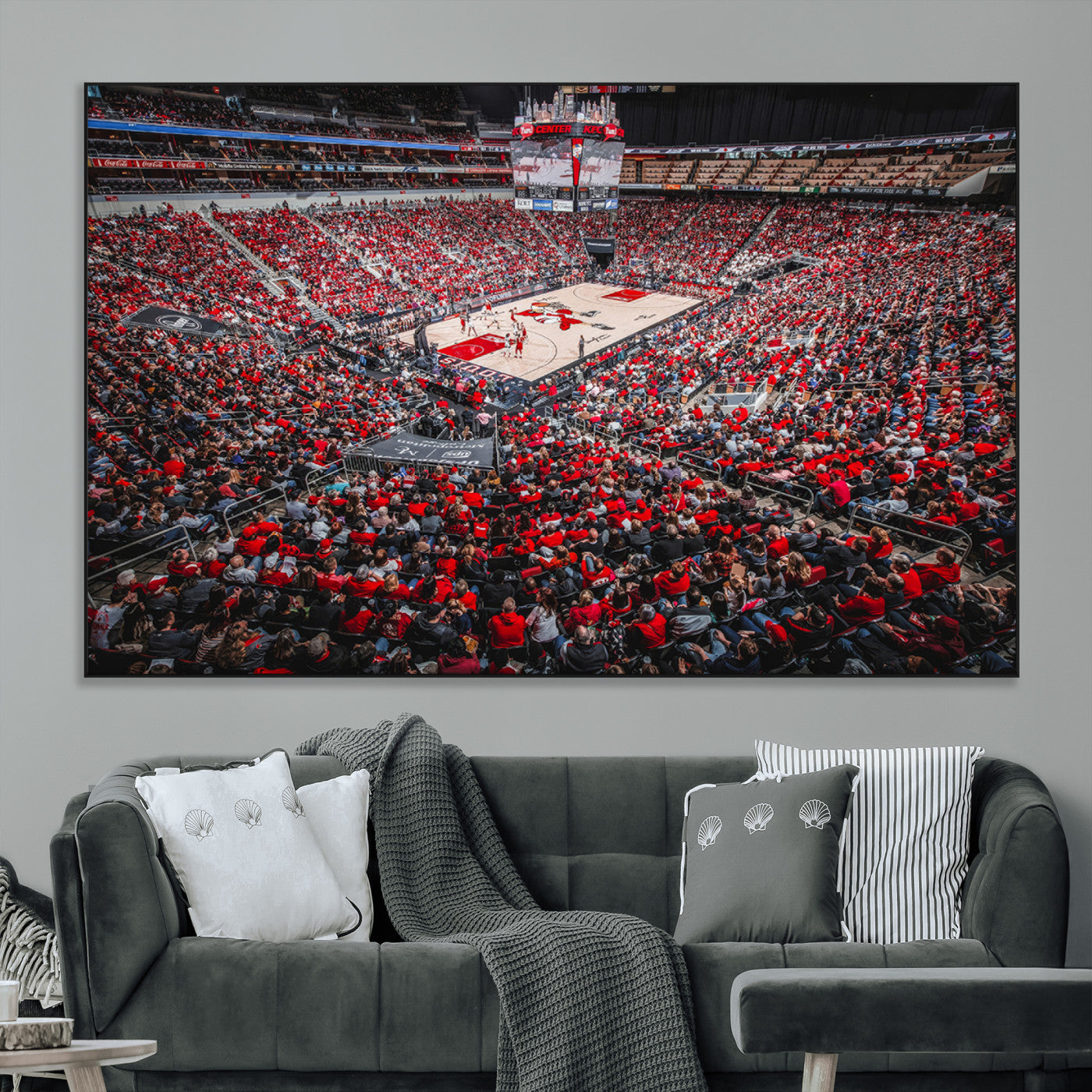SEG-FC-51X34_Oversize - Louisville Cardinals Basketball Print Canvas - Louisville KFC Yum Center Arena Wall Art Canvas Print