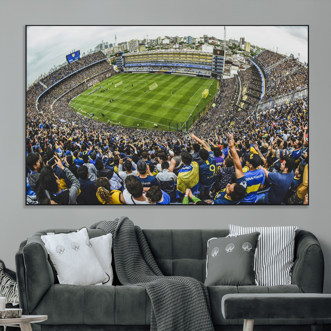 SEG-FC-51X34_Oversize - Boca Juniors Soccer Team Print Wall Art - Buenos Aires Bombonera Stadium Canvas Print
