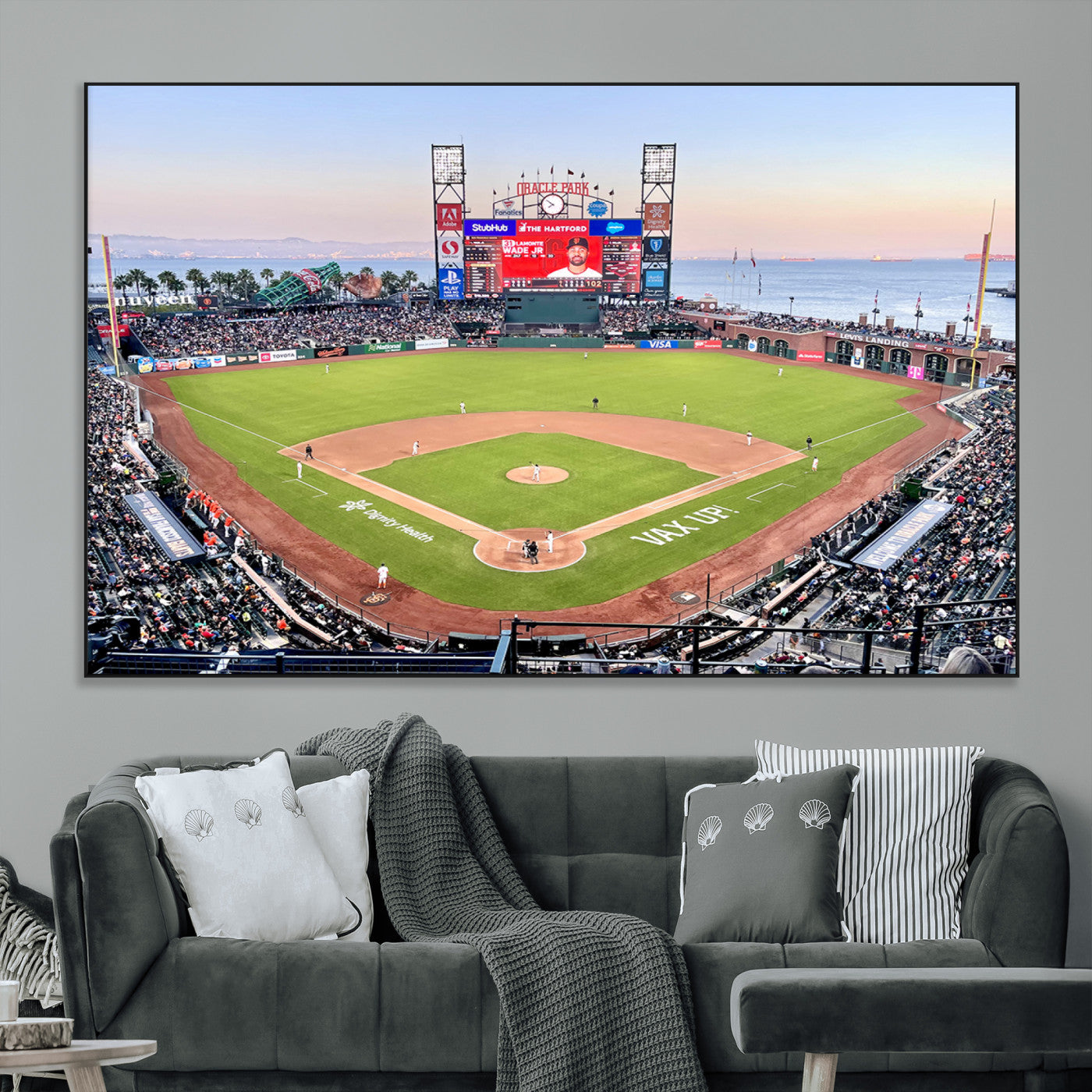 SEG-FC-51X34_Oversize - San Francisco Giants Baseball Team Print - Oracle Park Stadium Wall Art Canvas Print