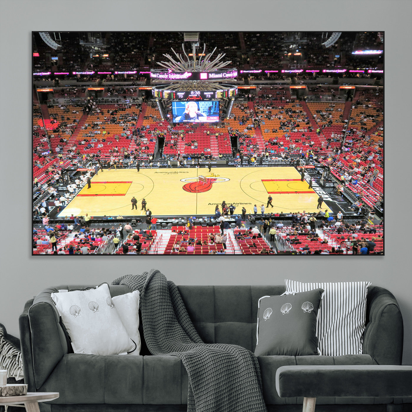 SEG-FC-51X34_Oversize - Miami Heat Basketball Team Print Wall Art- Kaseya Center Stadium Wall Art Canvas Print