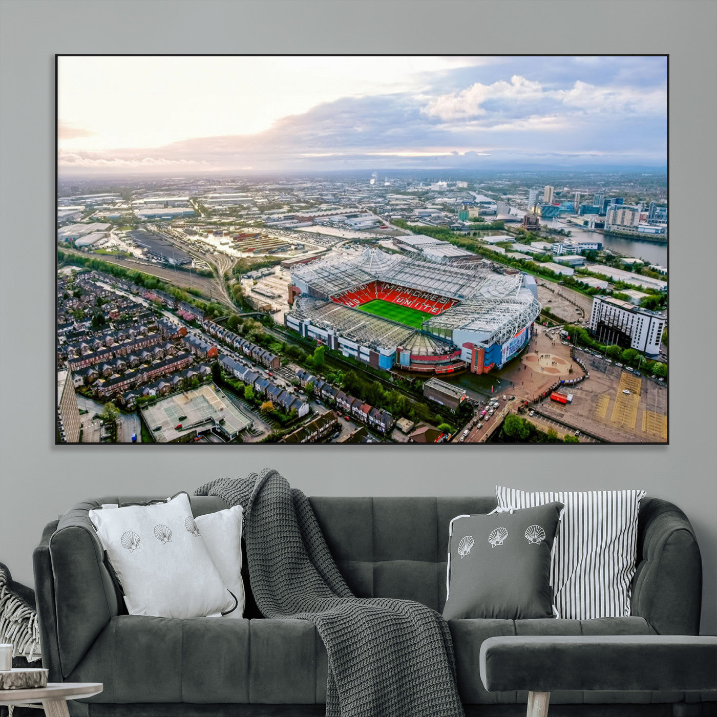 SEG-FC-51X34_Oversize - Old Trafford Manchester United Stadium Wall Art Canvas Print - Aerial View Stadium, Old Trafford