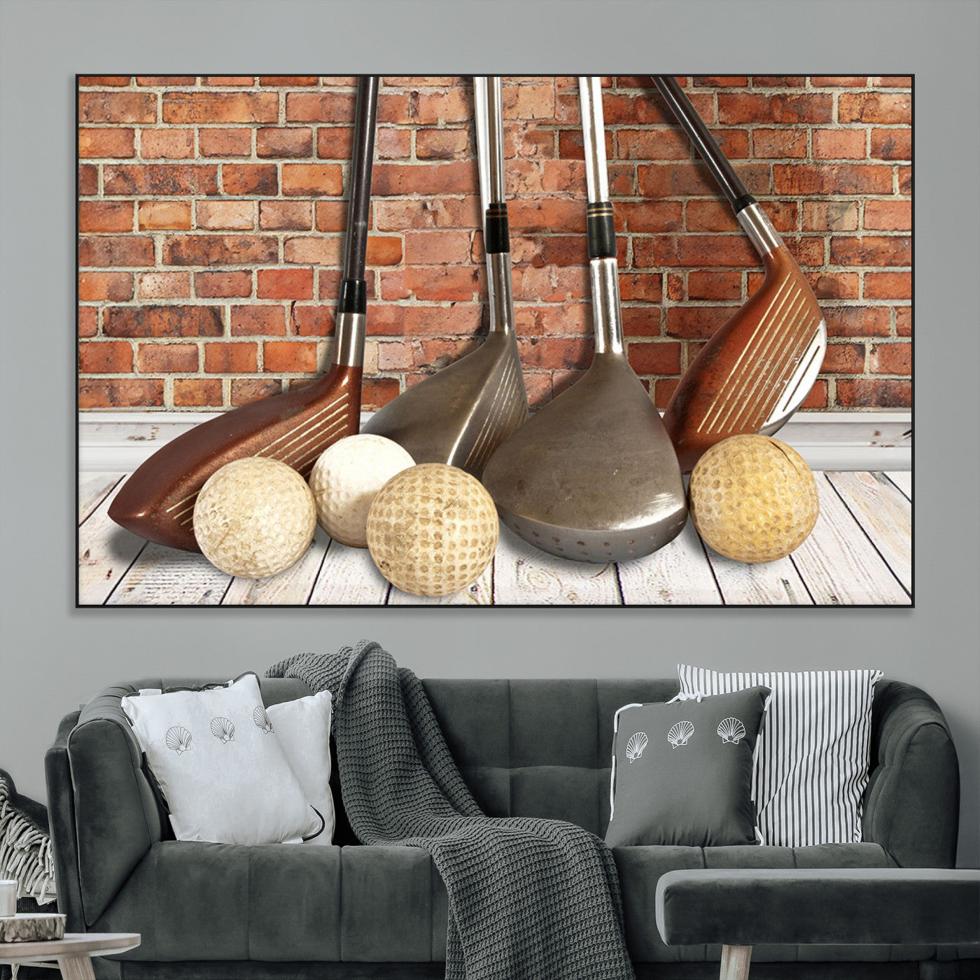 SEG-FC-51X34_Oversize - Vintage Golf Ball Wall Art Canvas Print | Golf Decor for Man Cave or Office | Ready to Hang and