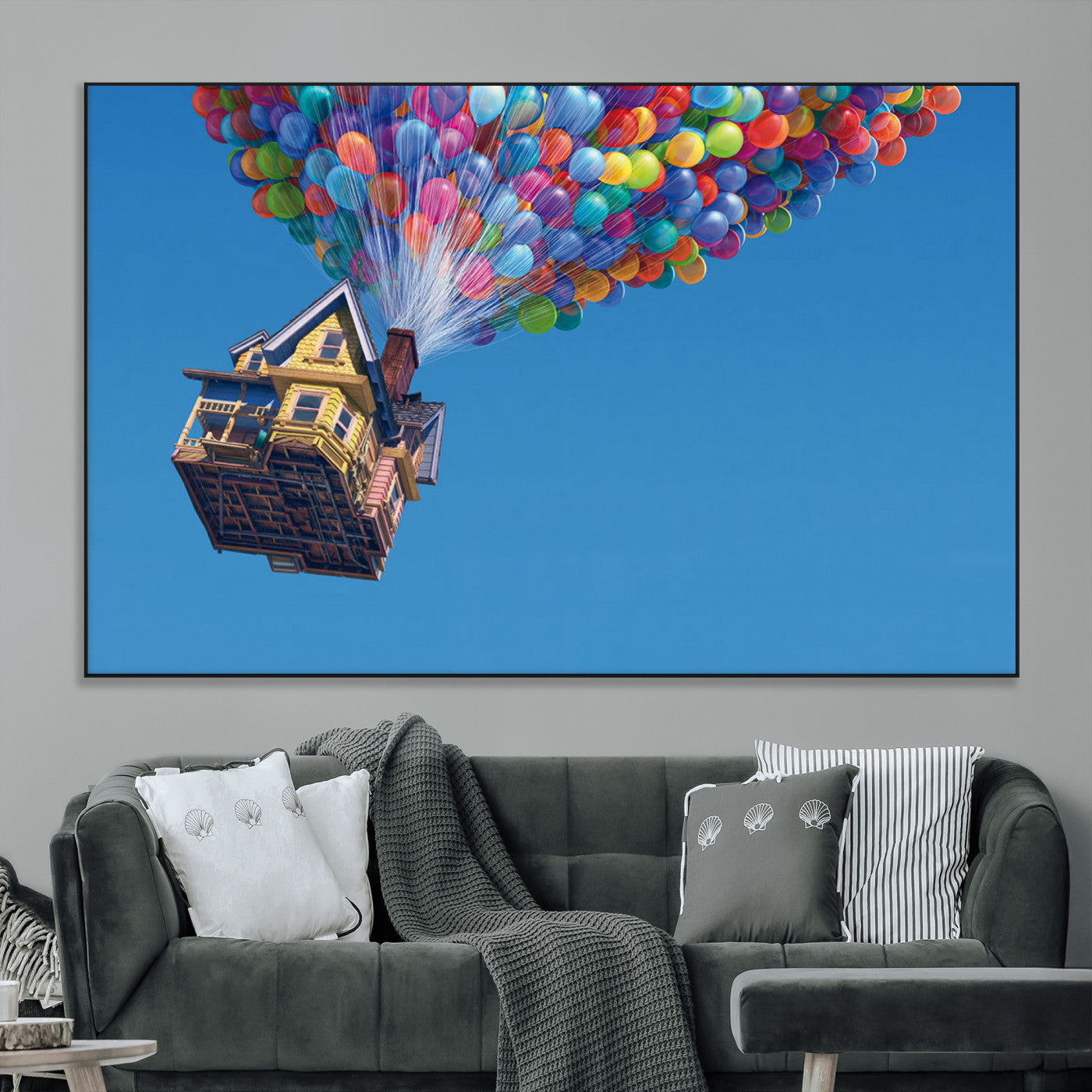 SEG-FC-51X34_Oversize - Carl Fredricksen, Up Movie Wall Art, Balloons Wall Art, Air Balloons for Kids Room Print